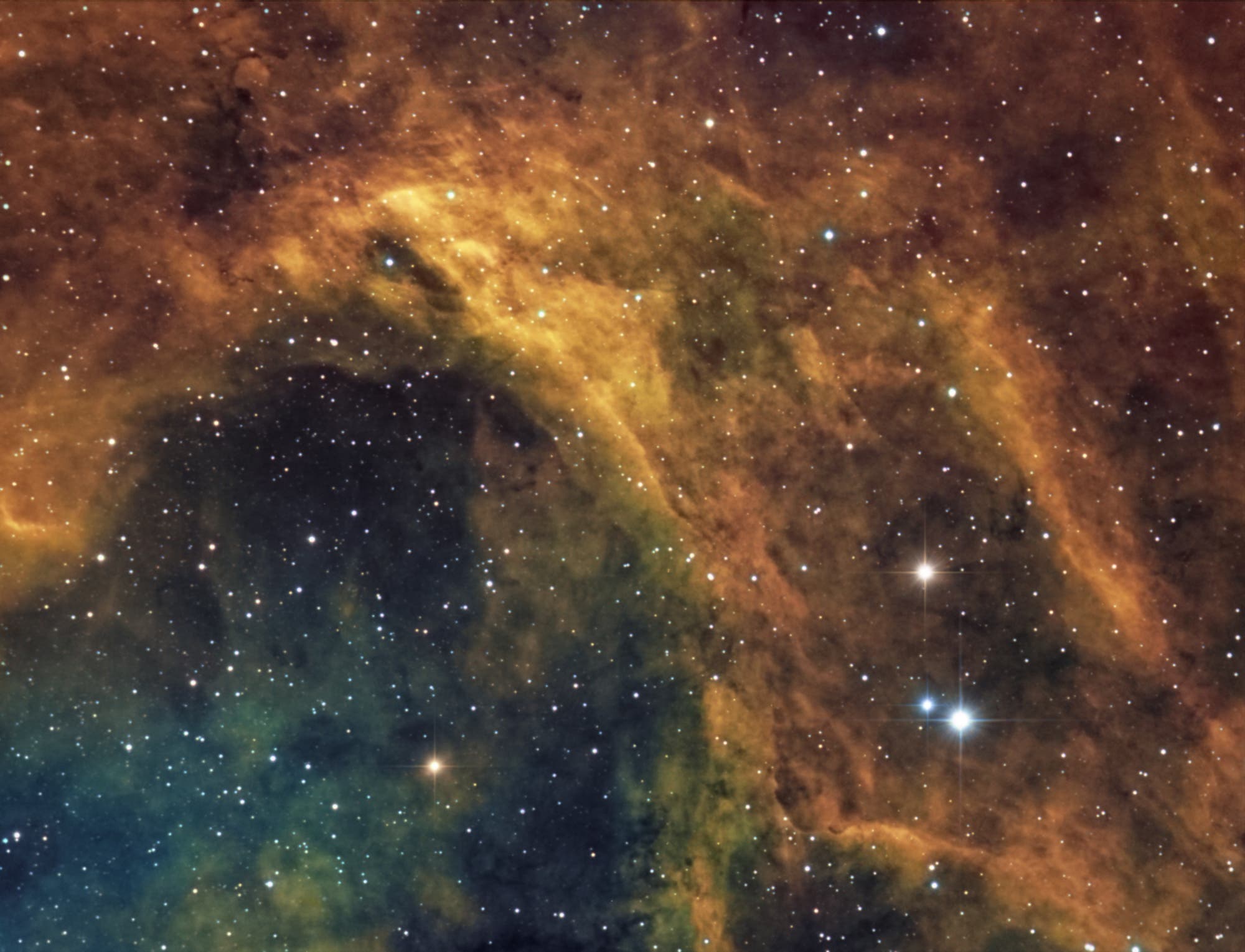 LBN 292, diffuser, komplexer Emissionsnebel im Sternbild Schwan