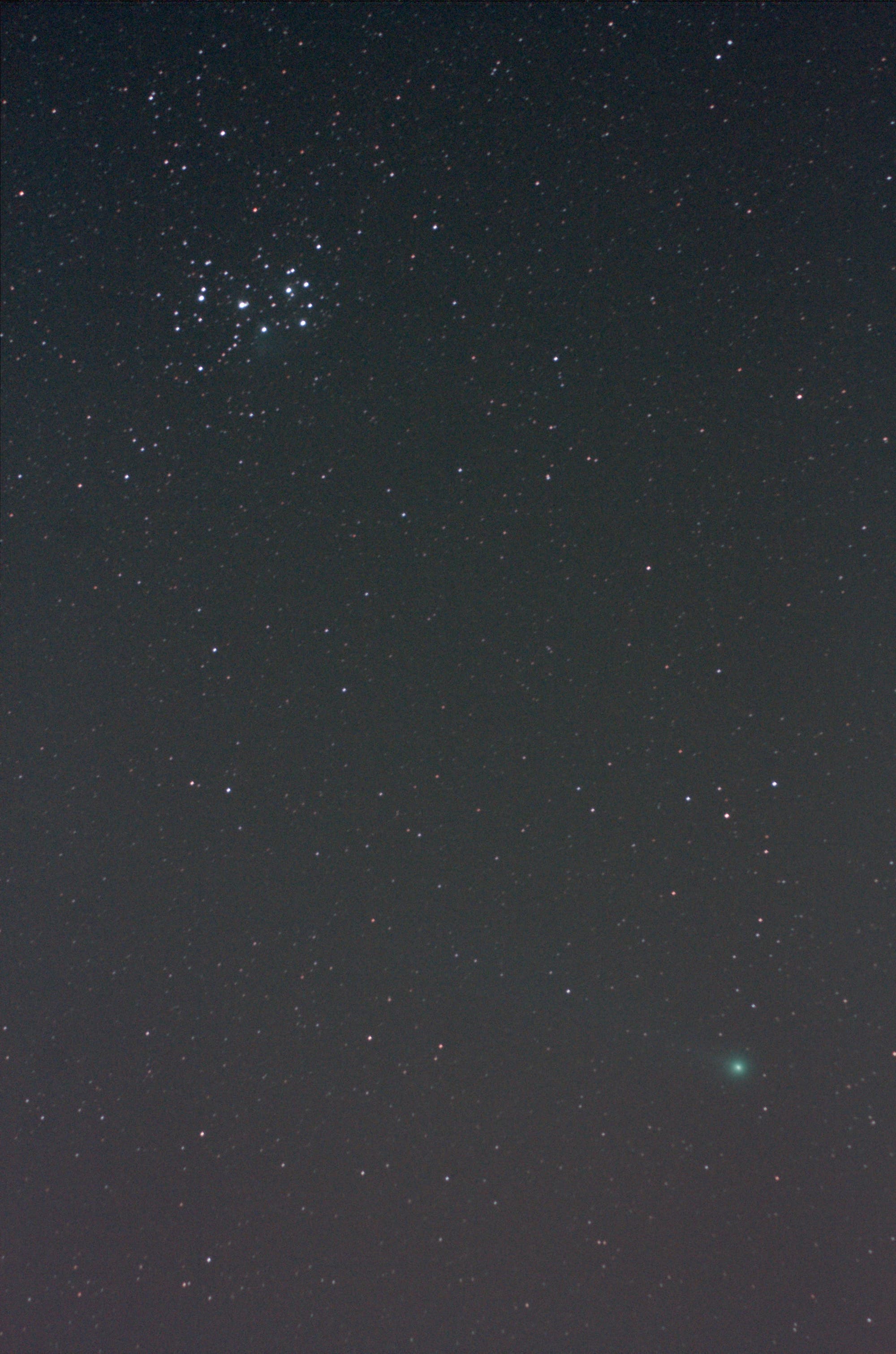 Komet C/2014 Q2 Lovejoy und Plejaden (M 45)