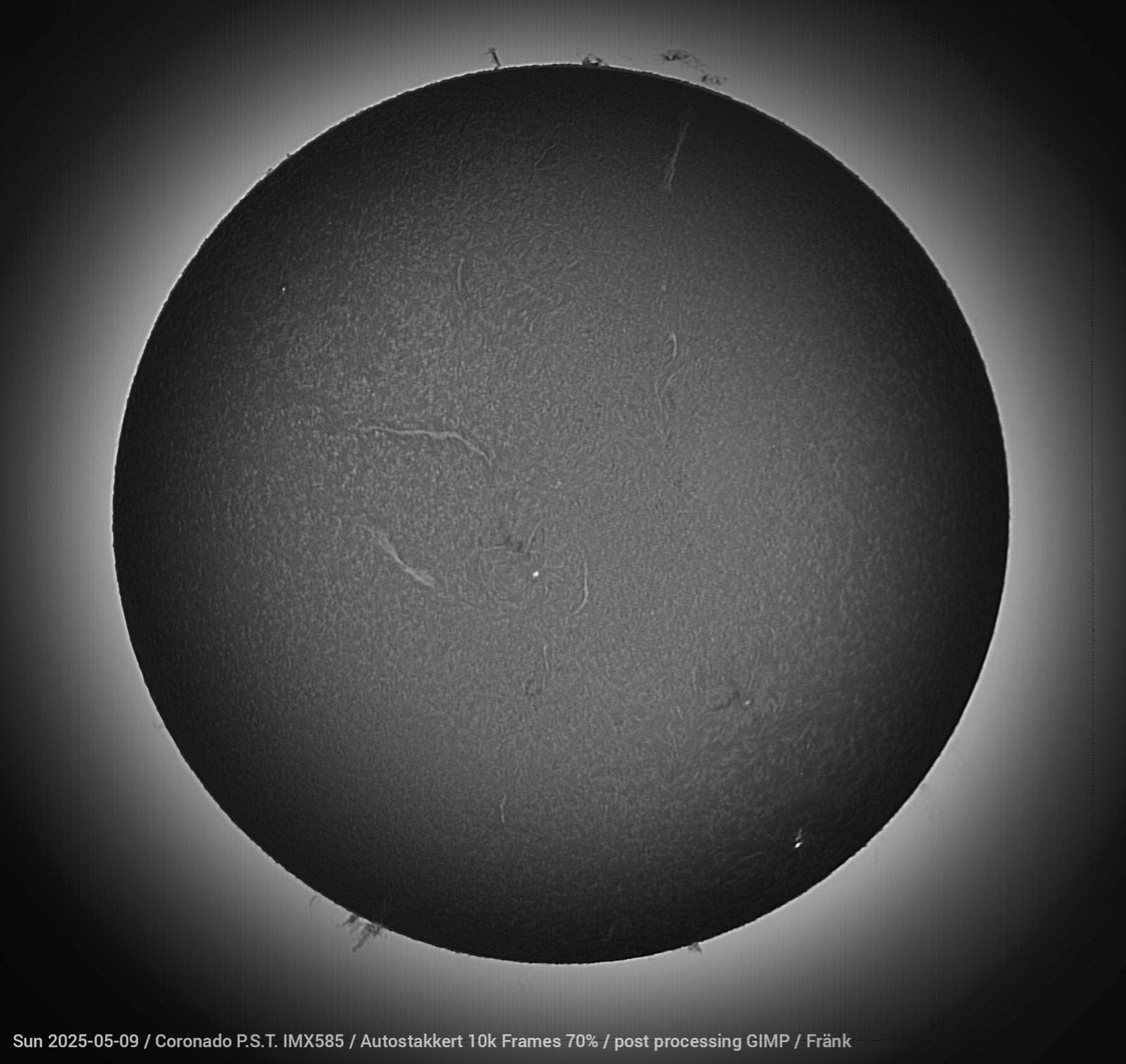 Sonne am 9. Mai 2025