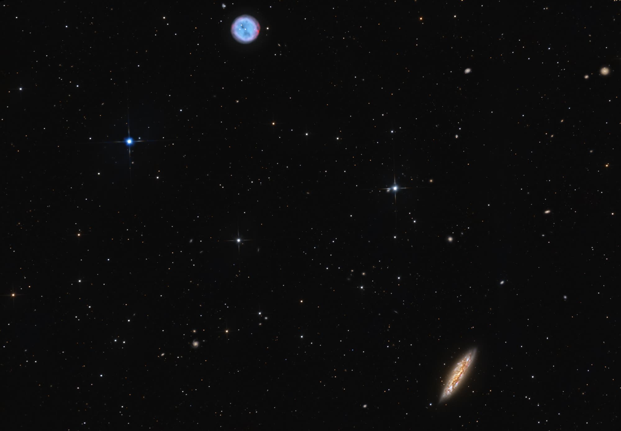 Eulennebel M 97 und Spiralgalaxie M 108