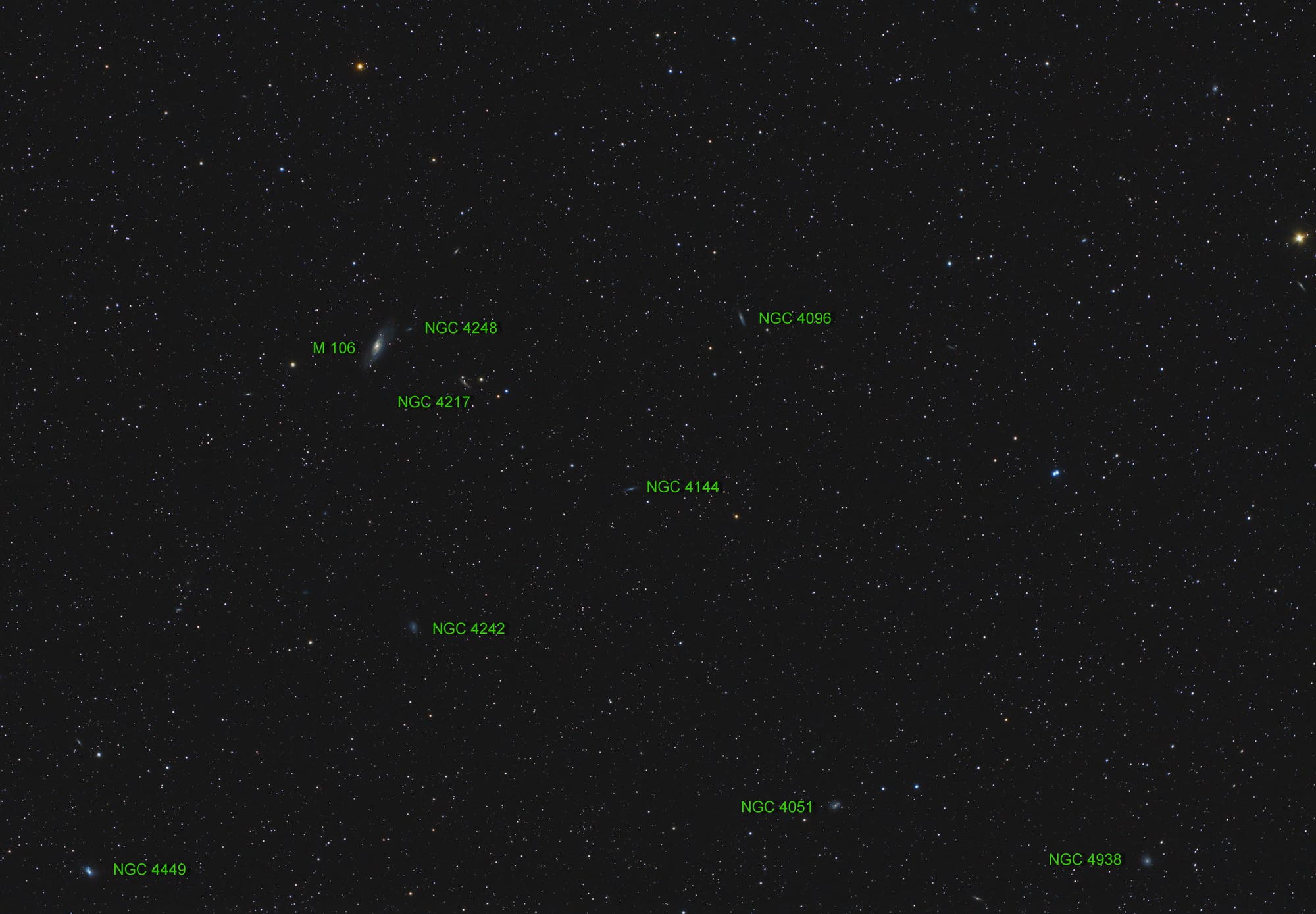 Messier 106 (Objekte)