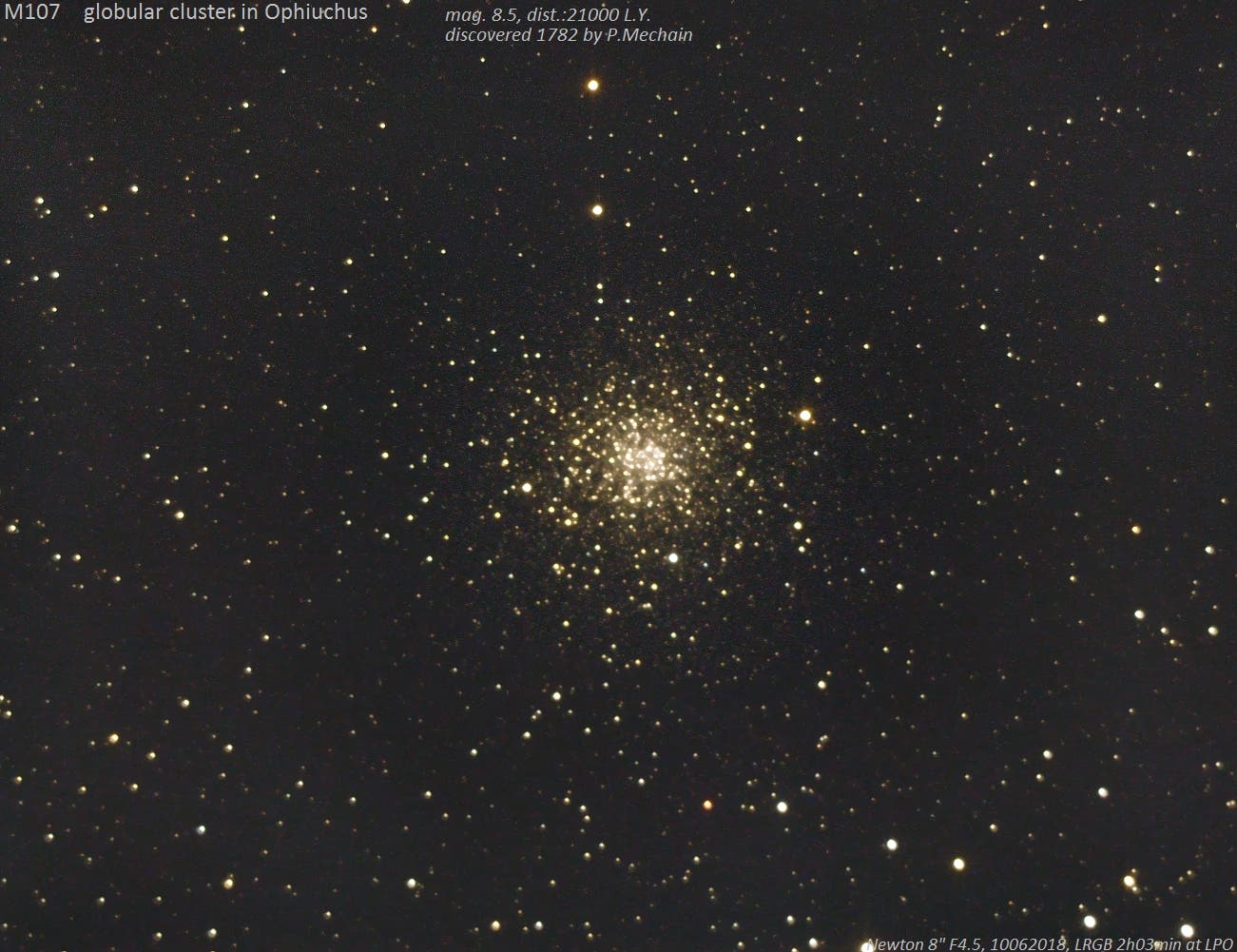 Messier 107 Kugelsternhaufen im Schlangenträger