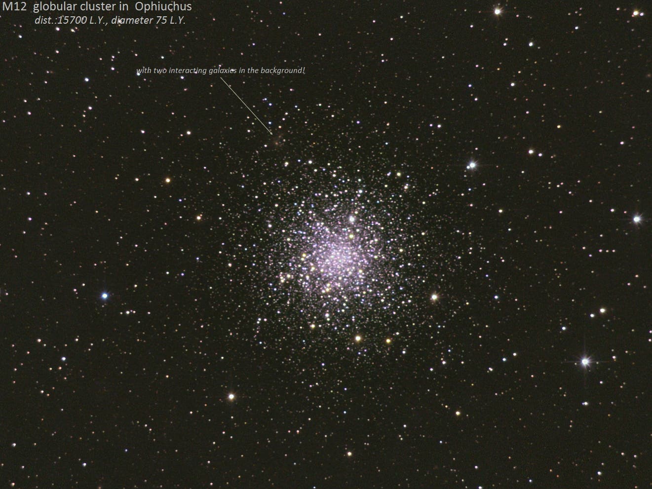 Messier 12 - Kugelsternhaufen im Schlangenträger