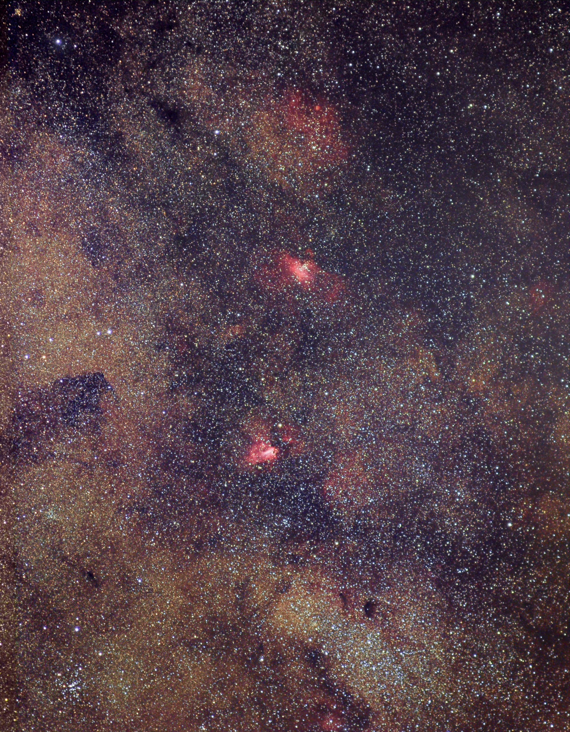 Messier 16, 17 - Adlernebel und Omeganebel