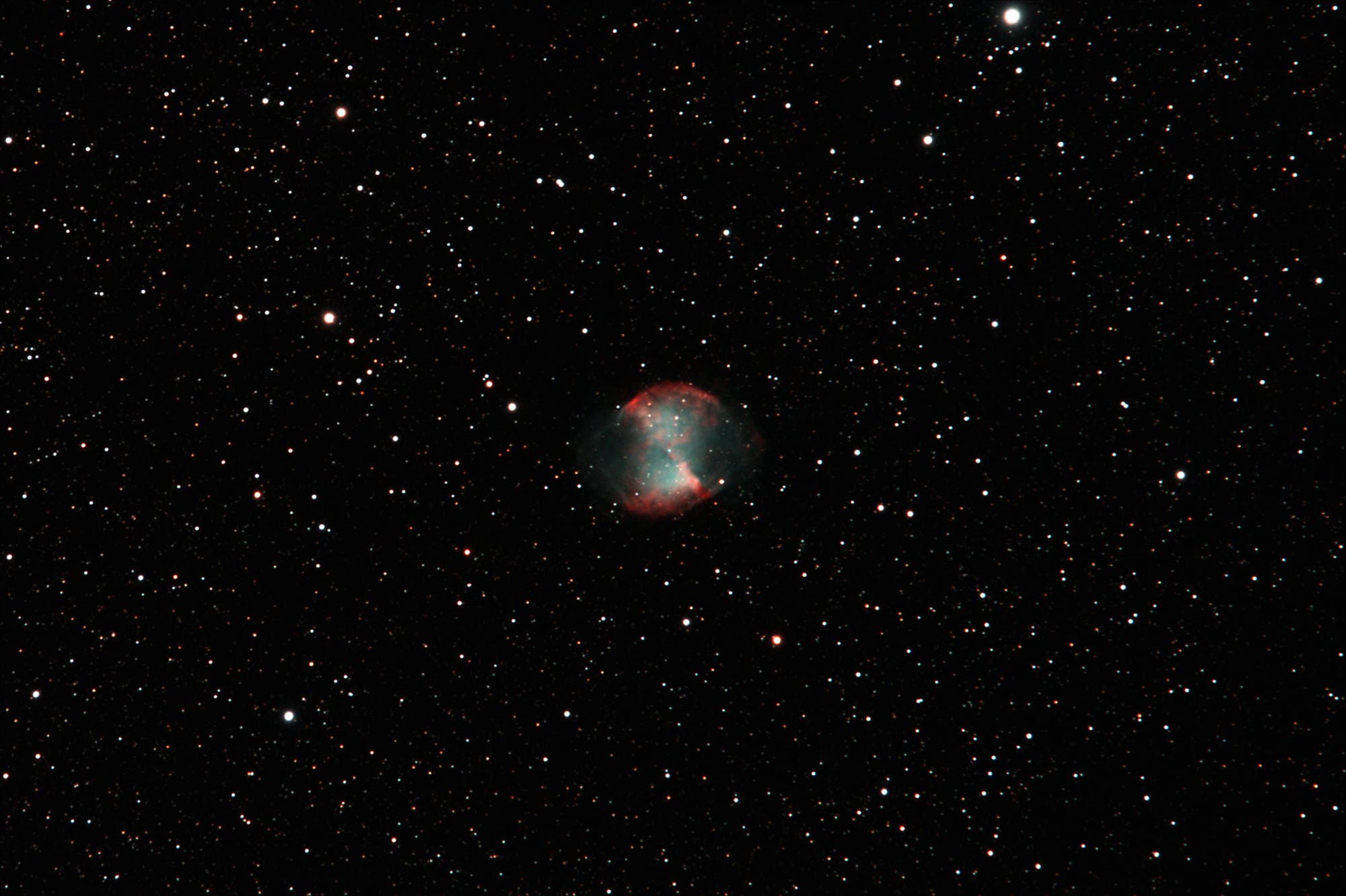 Hantelnebel M 27 im Sternbild Fuchs am 20.5.2009