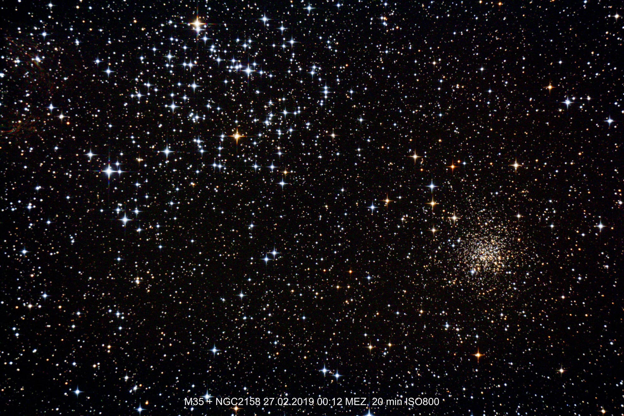 Messier 35 und NGC 2158