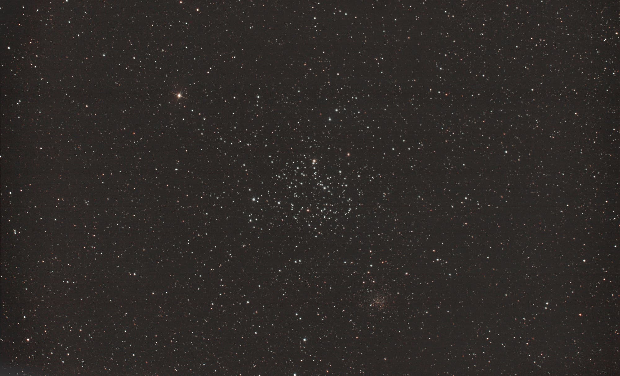 offener Sternhaufen M35 mit NGC 2158 im Sternbild Zwillinge (Gemini)