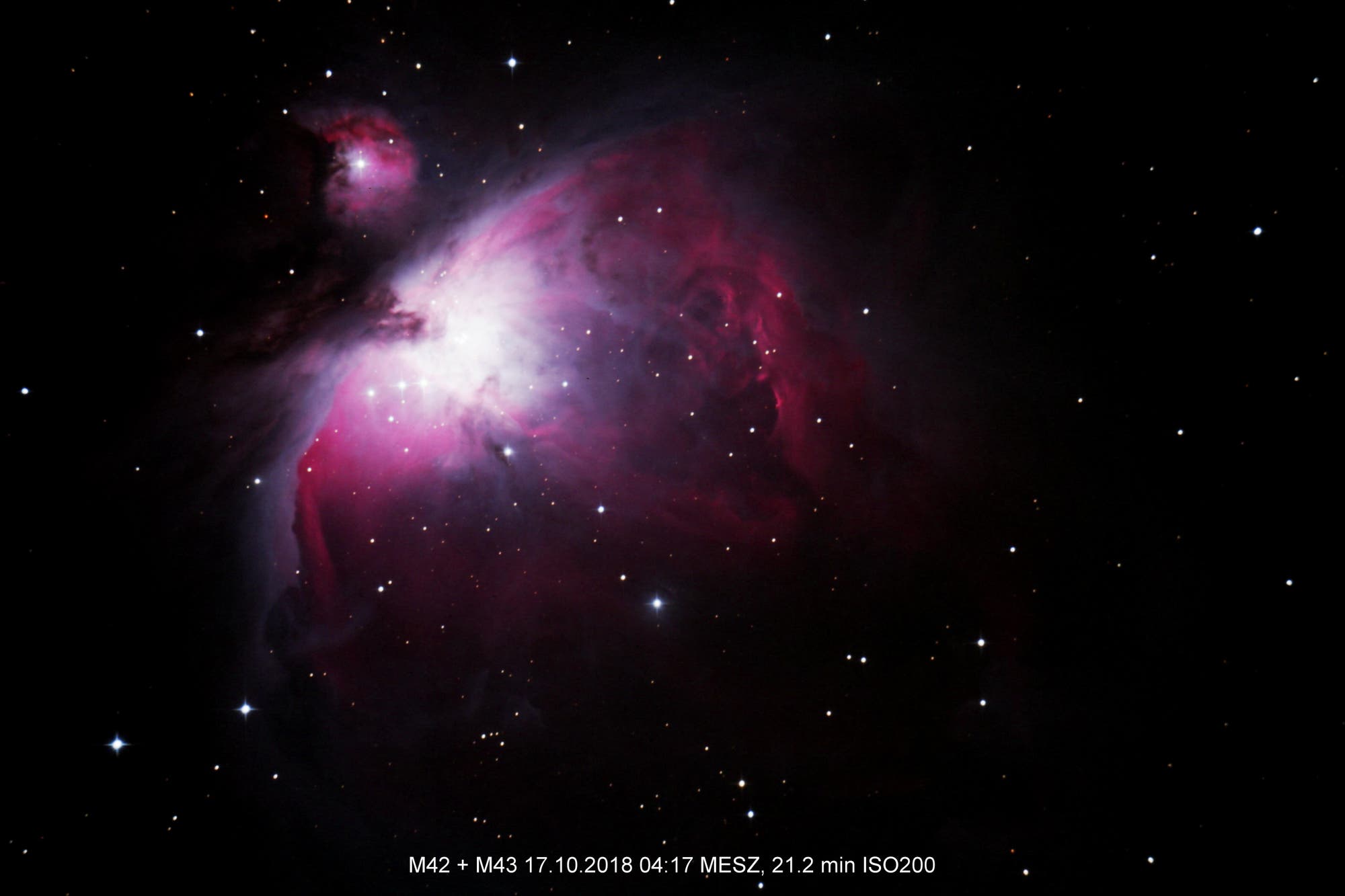 M 42 + M 43, Orionnebel