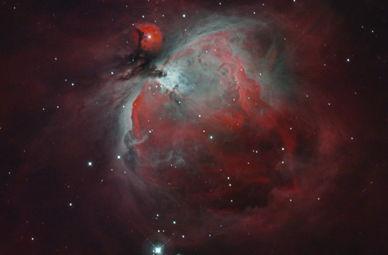 M 42 - Orionnebel mit Schmalbandfilter; Zentrum
