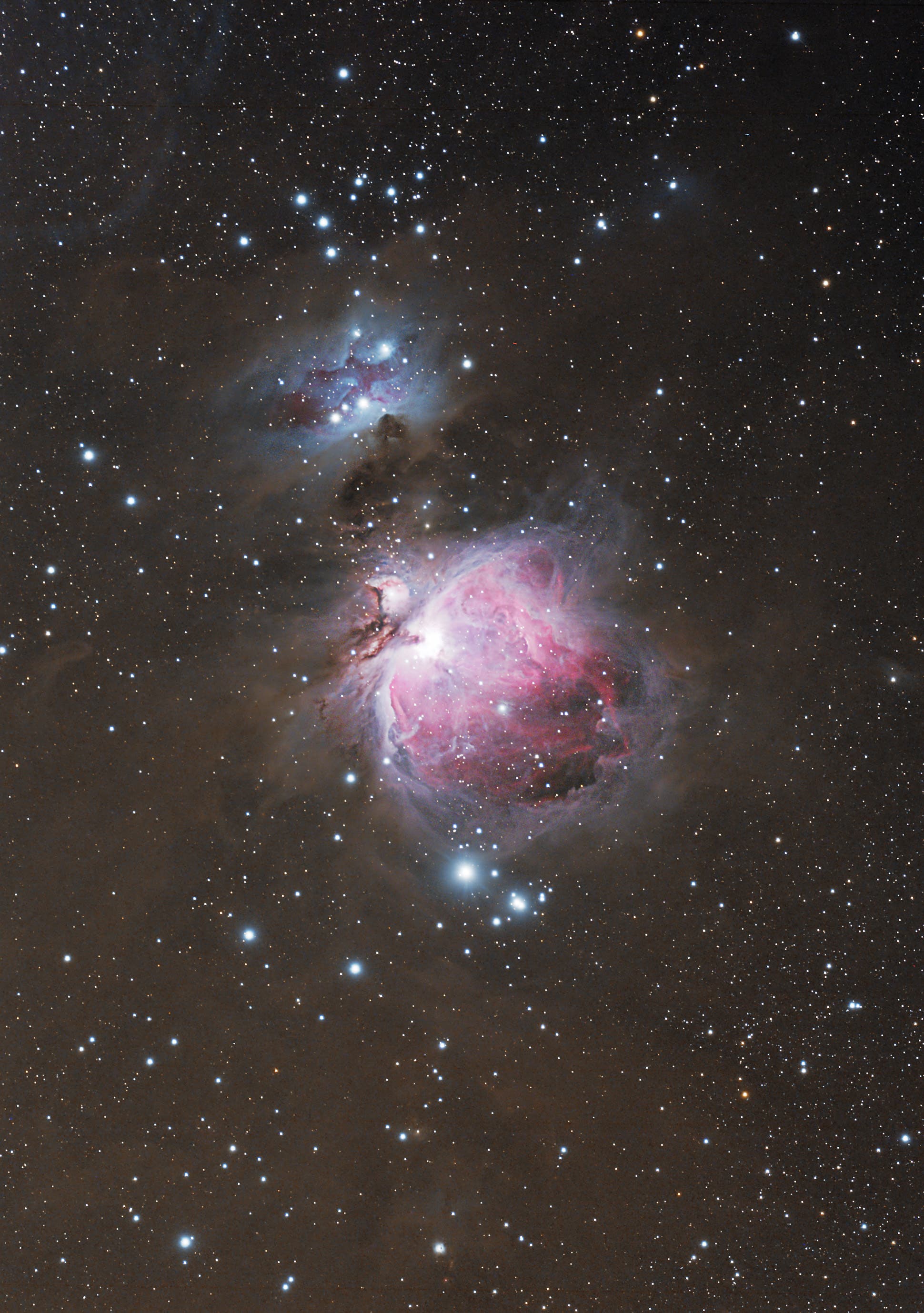 M 42/43 Orionnebel mit NGC 1977 Running Man