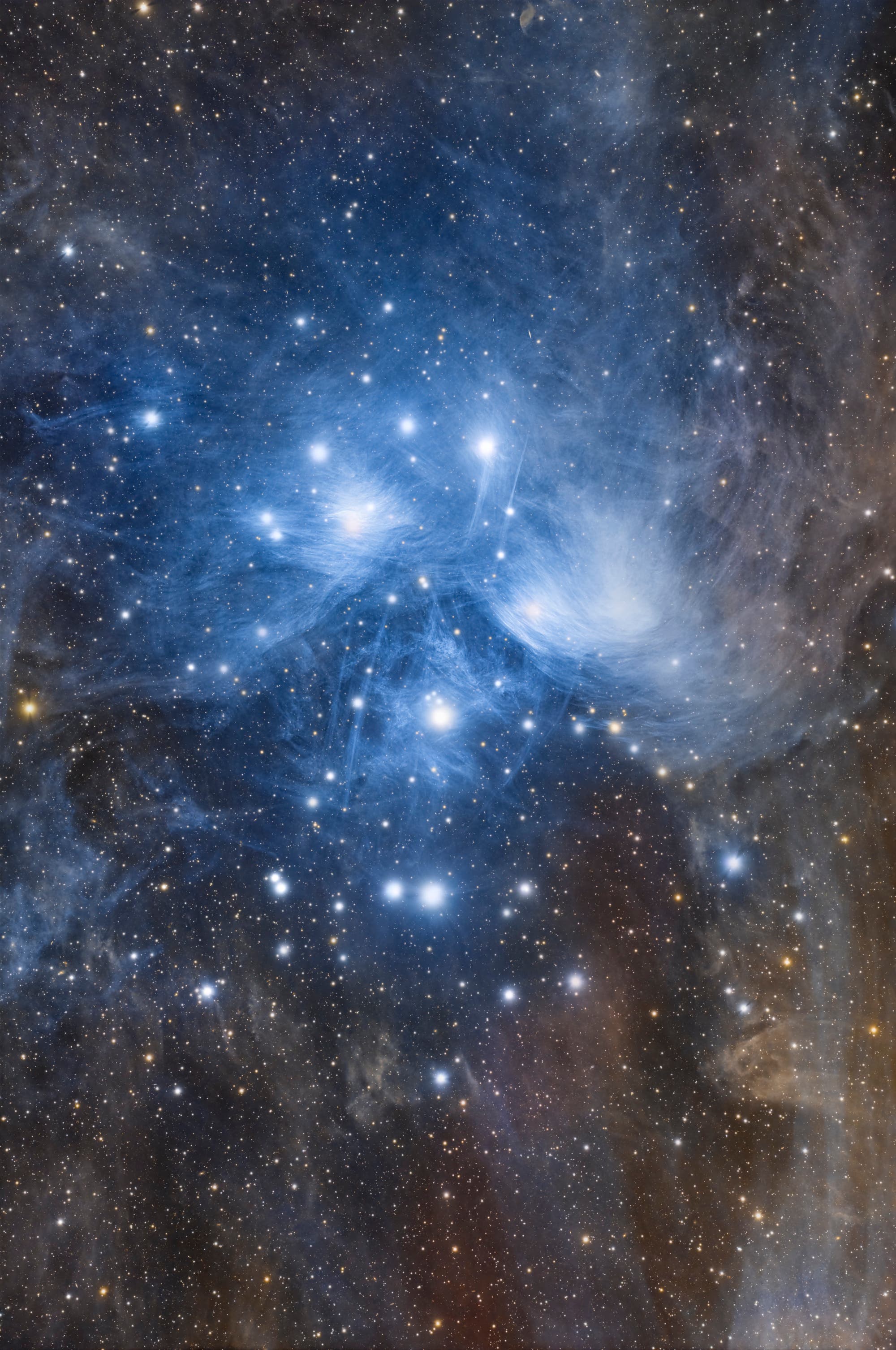 Clouds around Messier 45