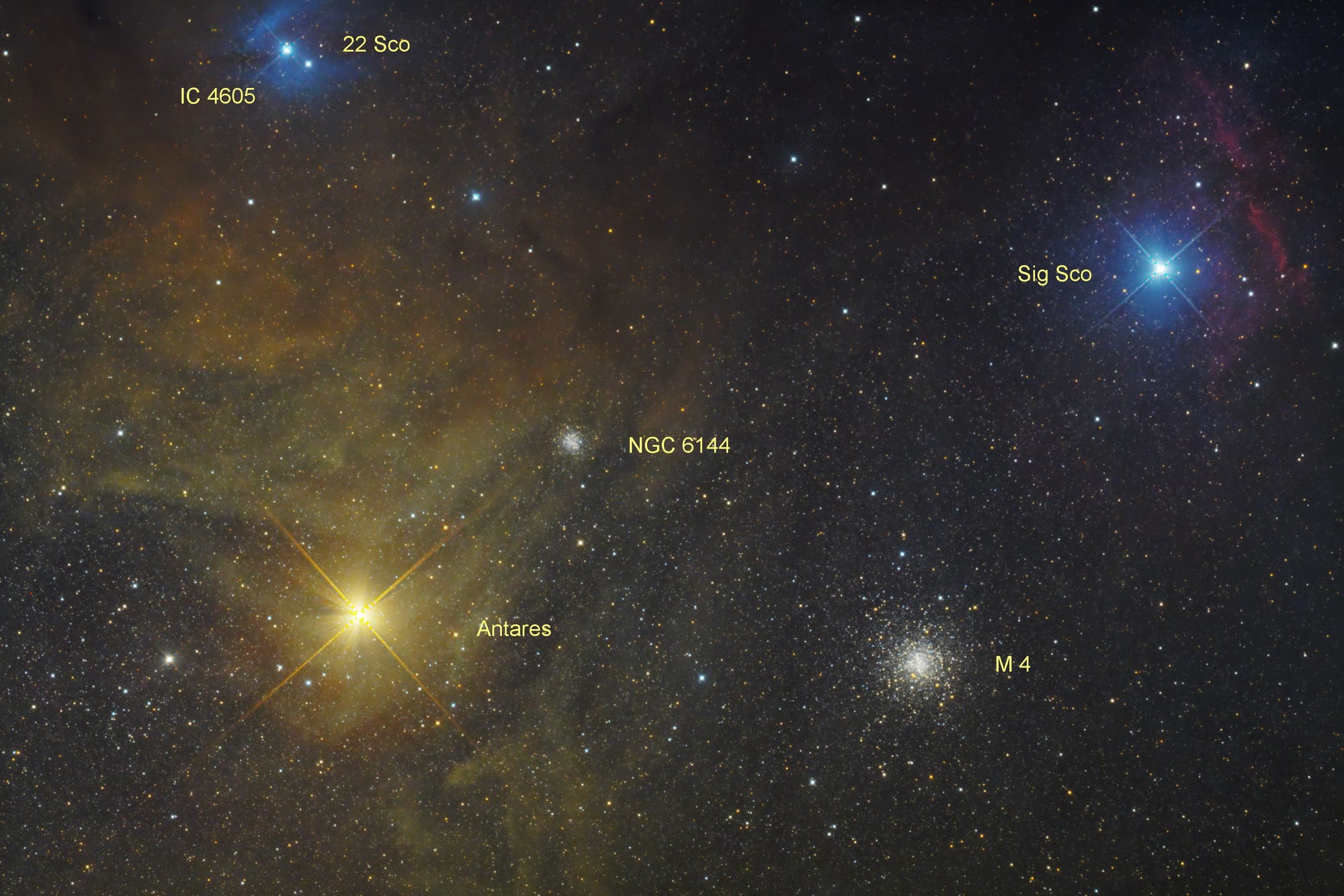 M 4  und Antares (Objekte)