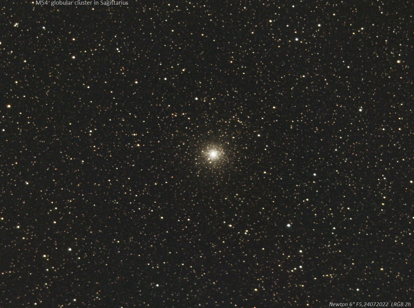 M 54 – extragalaktischer Kugelsternhaufen im Sternbild Schütze