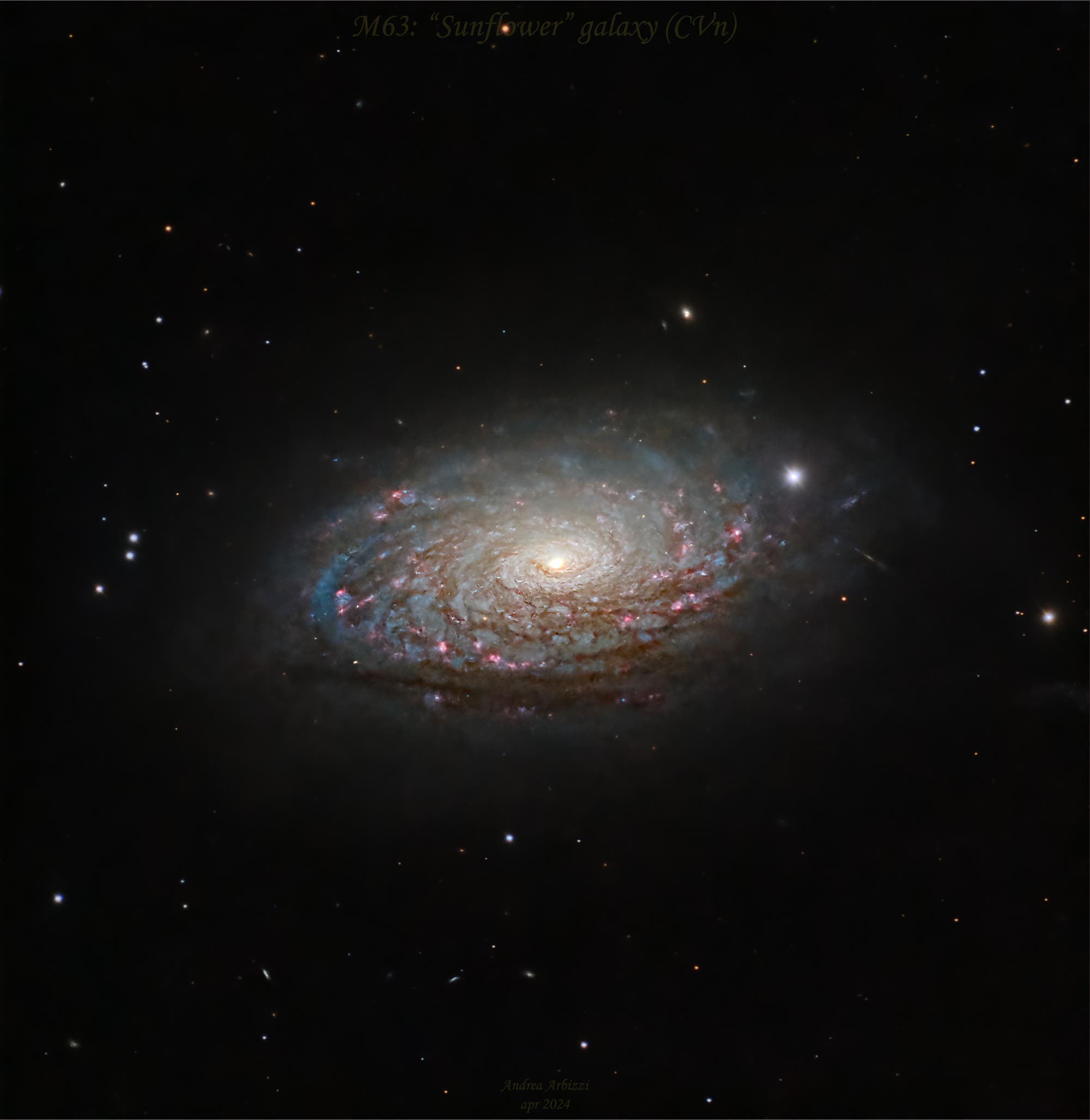 Messier 63: La galaxia «girasol» – Espectrómetro científico