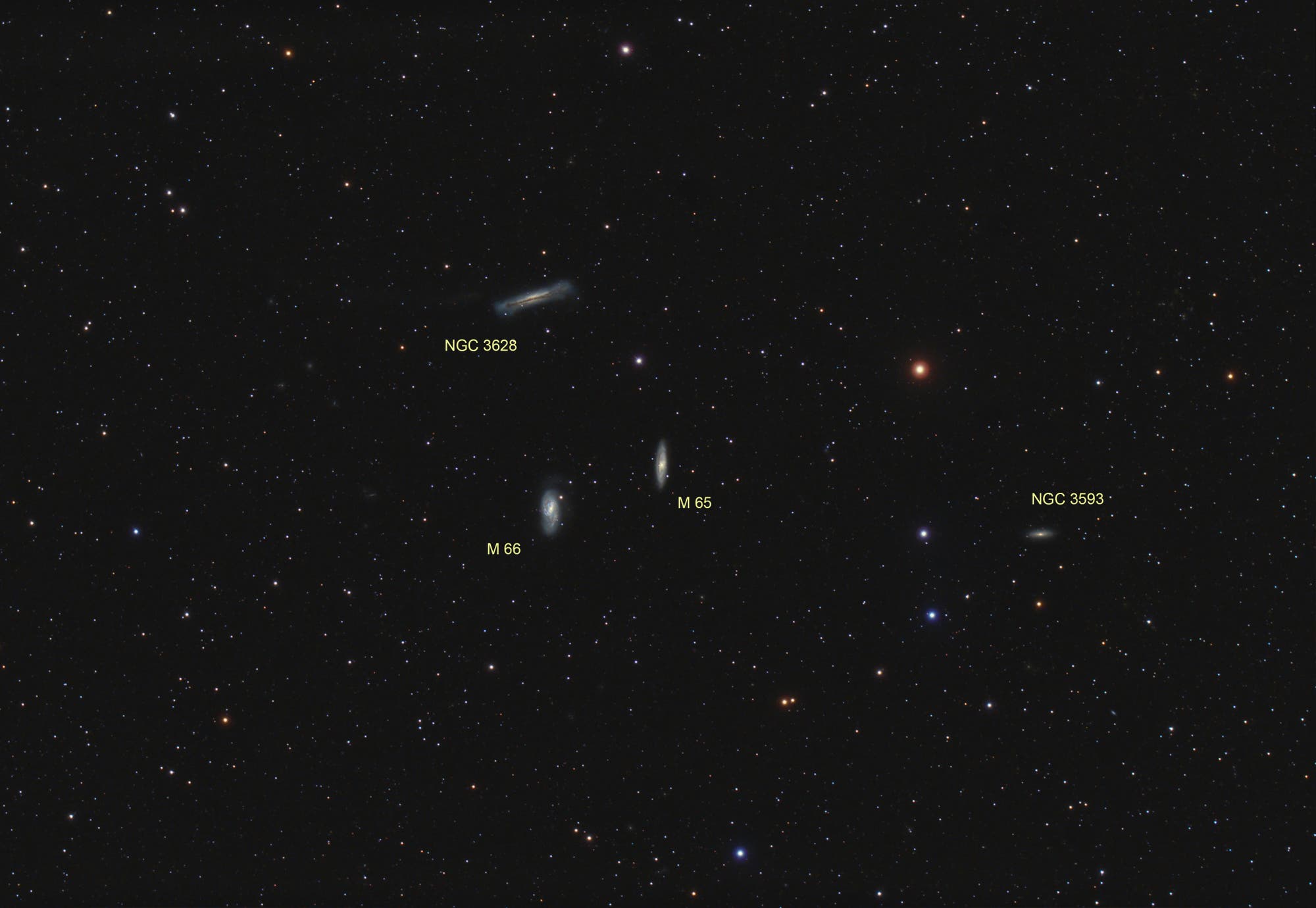 Messier 65, Messier 66 und NGC 3628