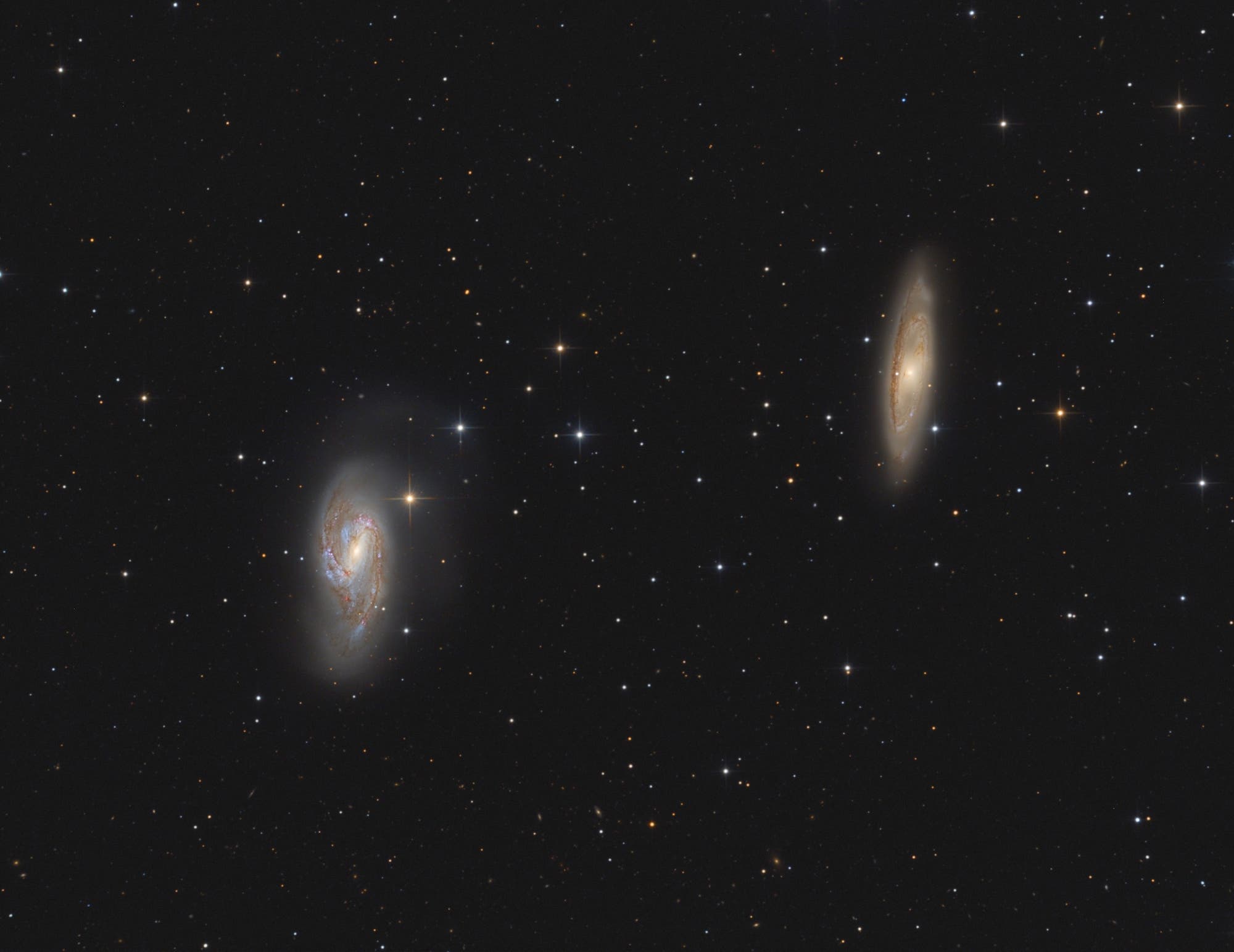 Messier 65/ 66 - zwei Drittel vom Leo-Triplett
