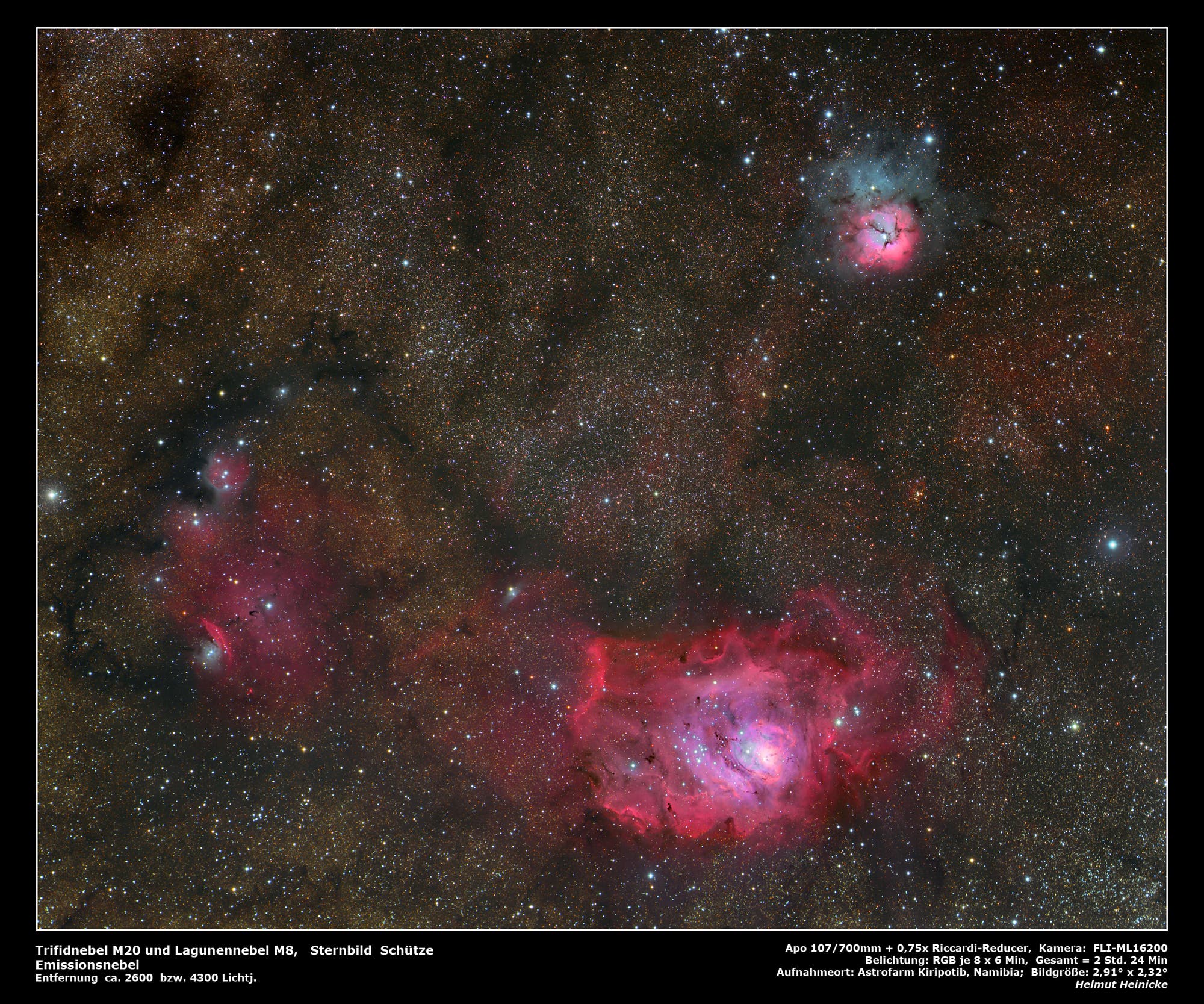 Trifidnebel M 20 und Lagunennebel M 8