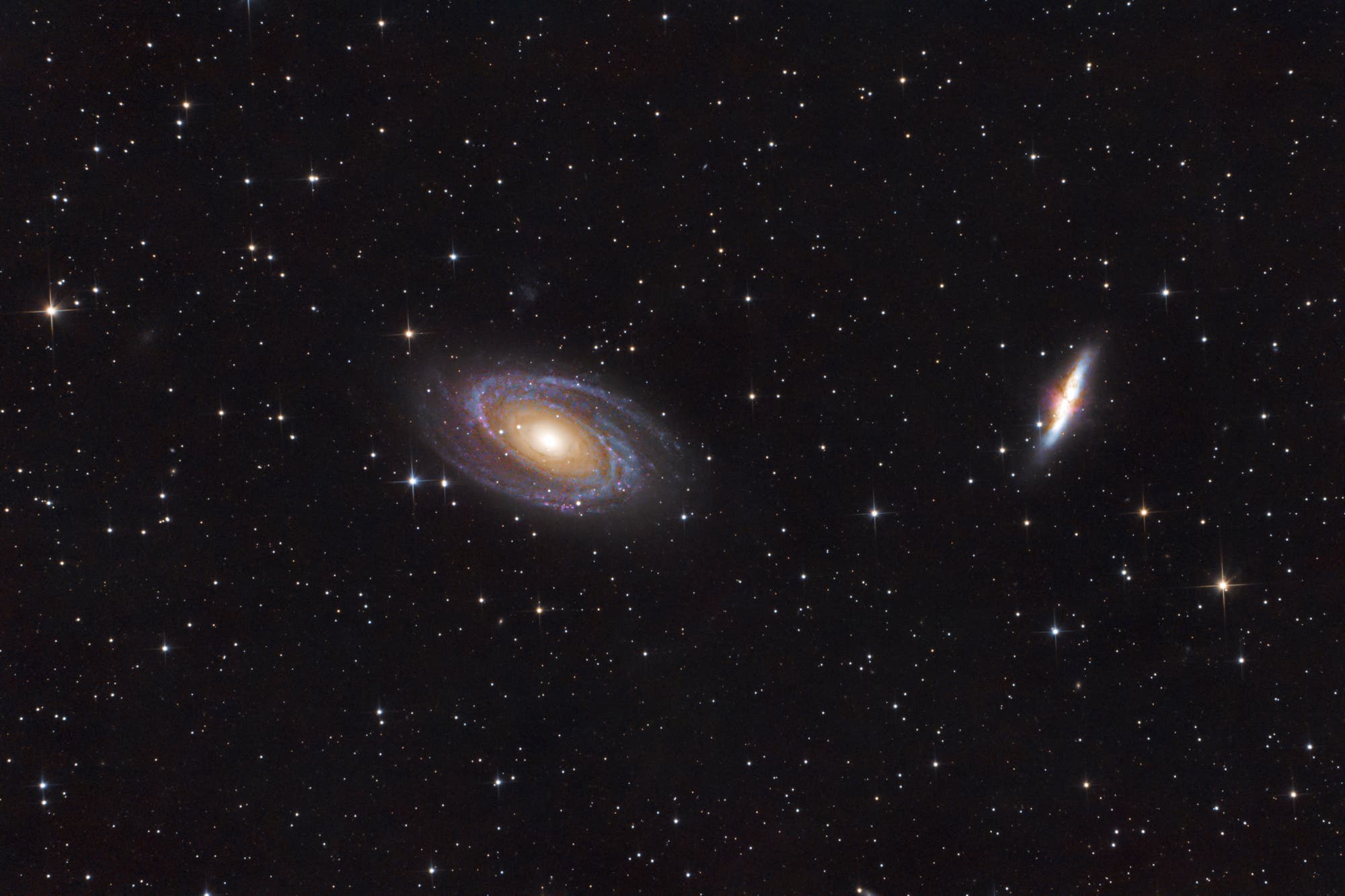 Messier 81 - Bodes Galaxie / Messier 82 - Zigarrengalaxie