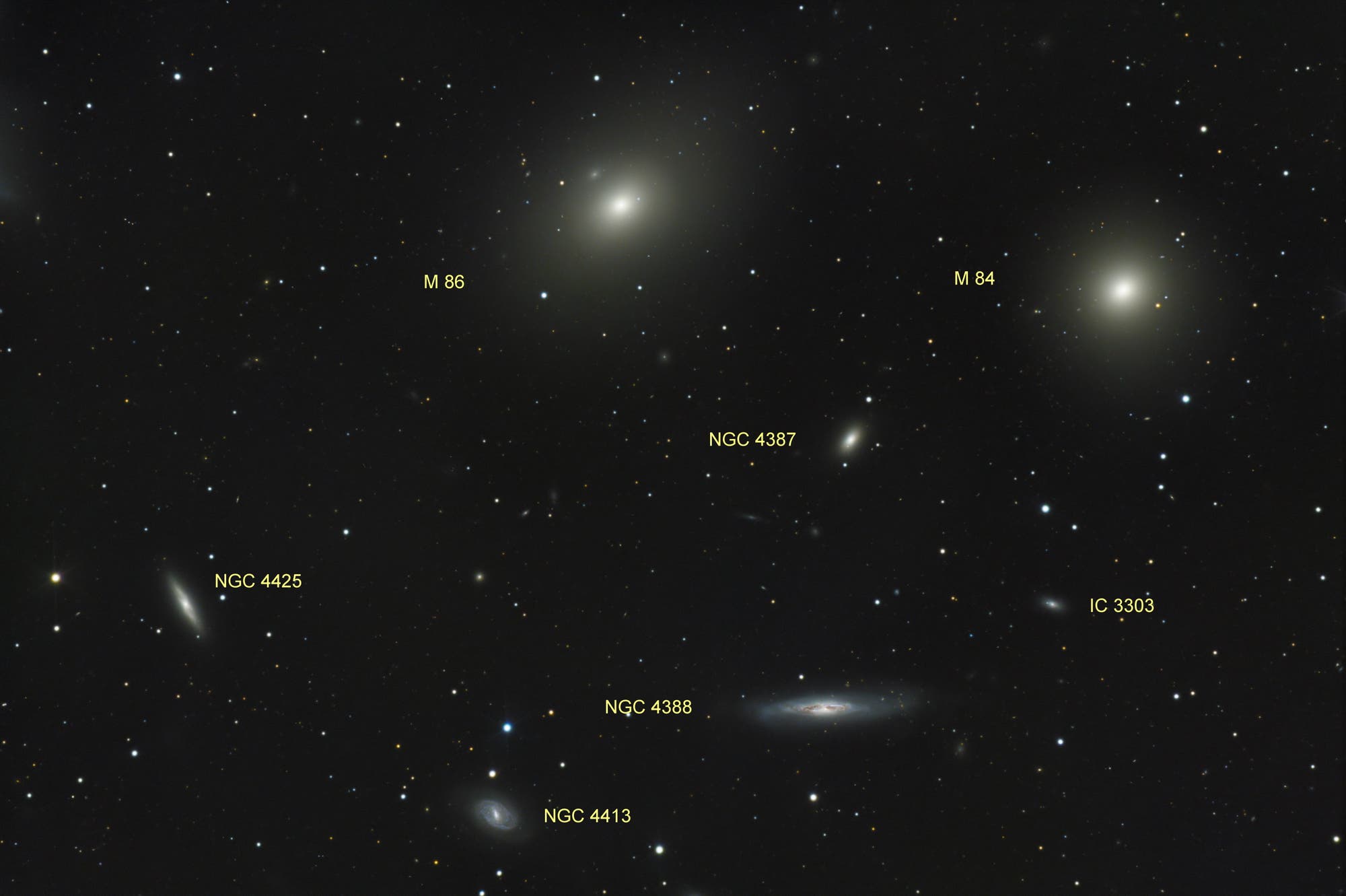 Galaxien in der Markarian-Kette (Objekte)
