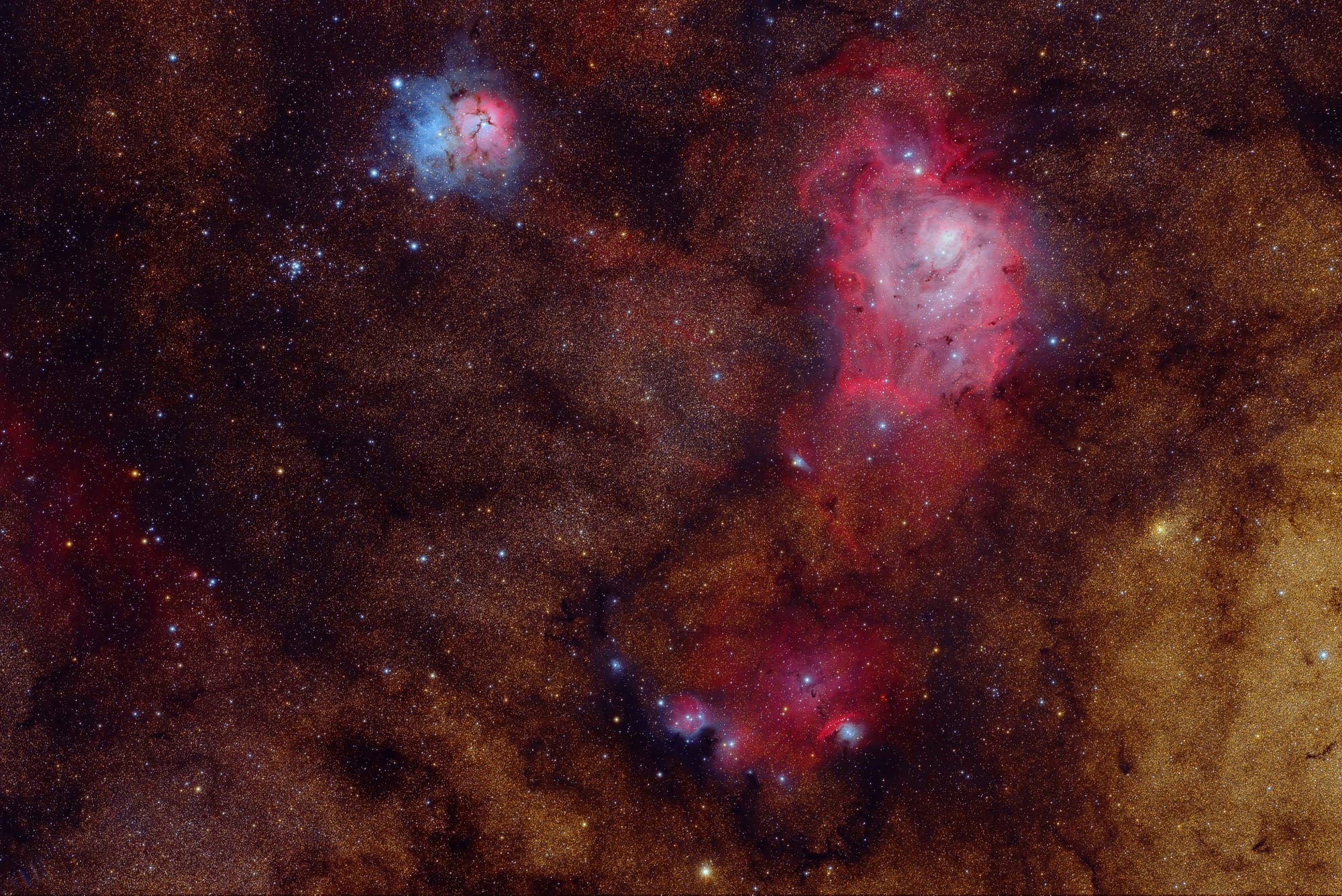 M8, M20, M21 und NGC 6544
