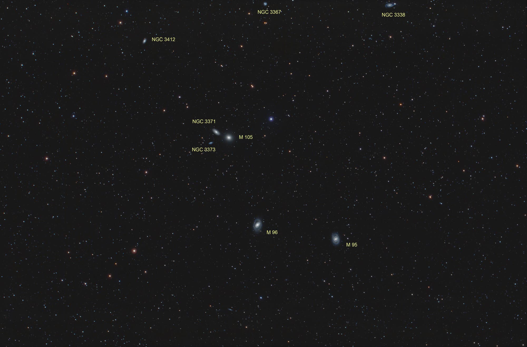Messier 95, Messier 96 und Messier 105-Gruppe