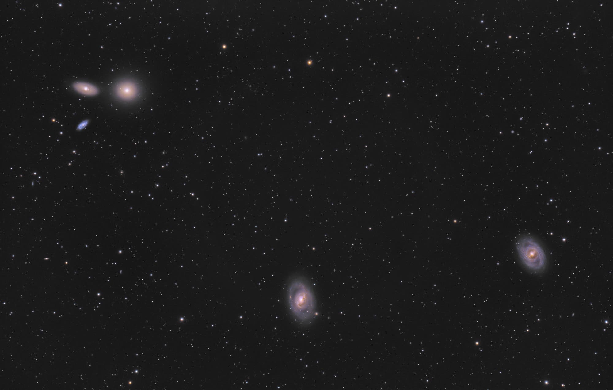 Die Galaxien Messier 95, Messier 96 und Messier 105