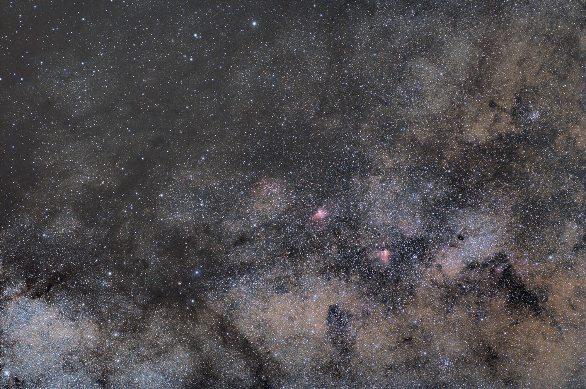 Milchstraße mit M 16 und M 17