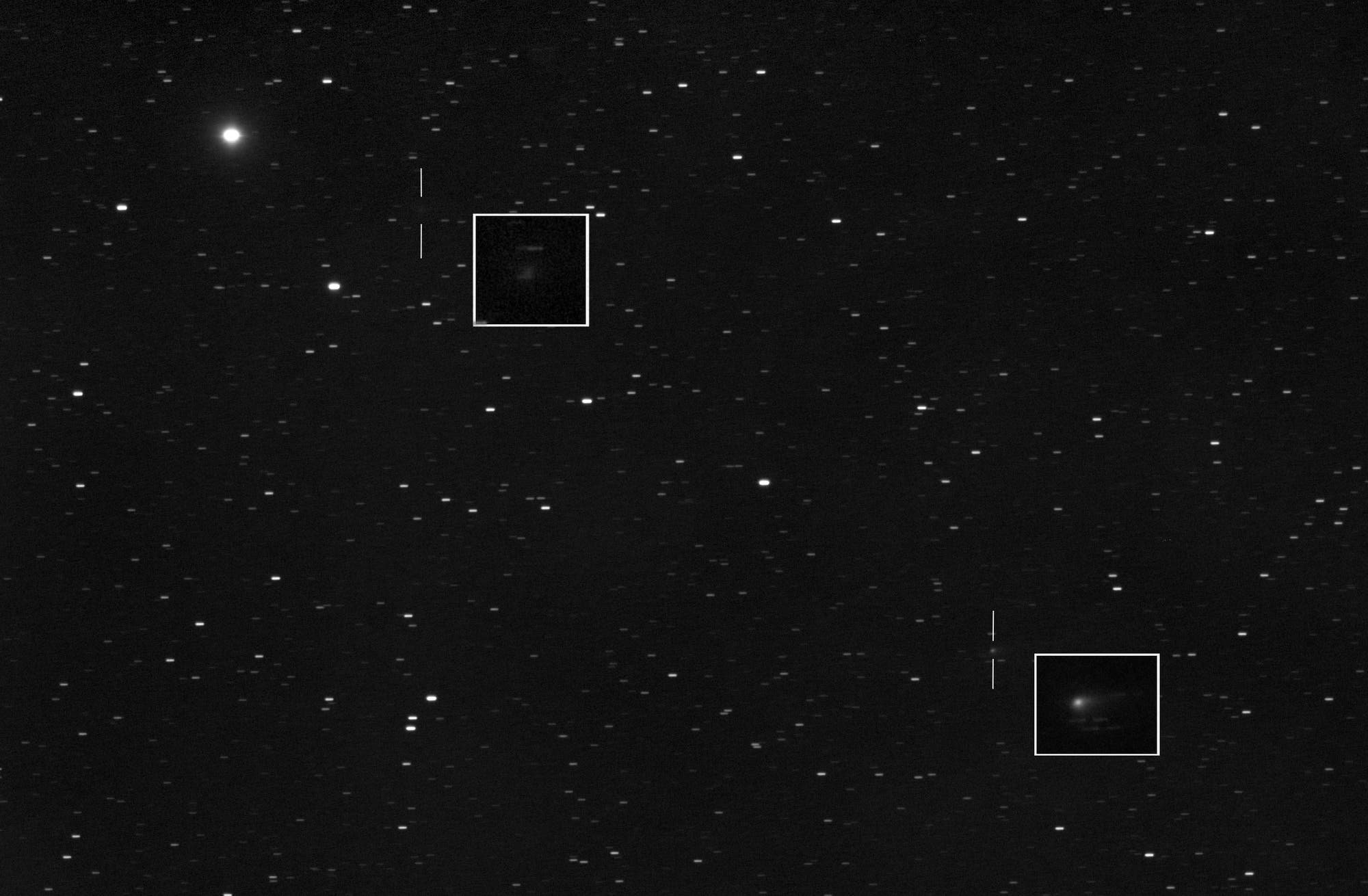Treffen der Kometen 67P/Tschurjumow-Gerasimenko und 141P/Machholz 