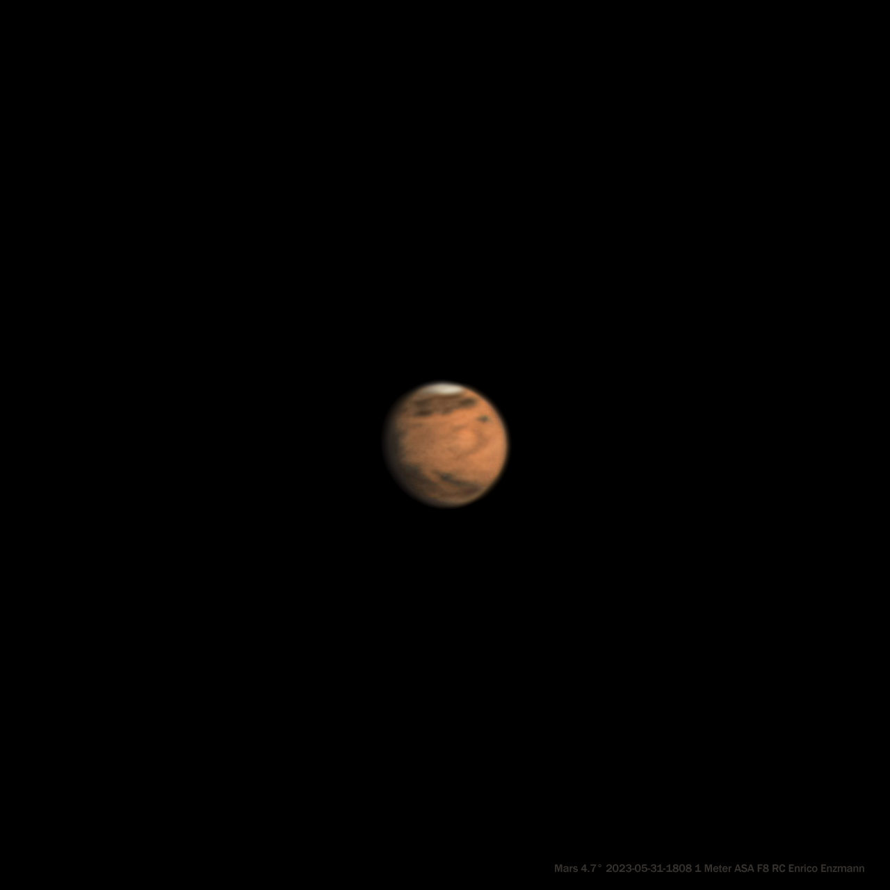 Sehr kleiner Mars am 31. Mai 2023