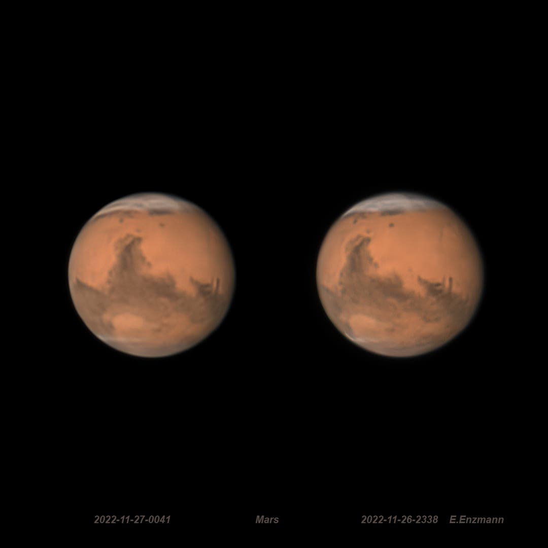 Mars am 26. und 27. November 2022