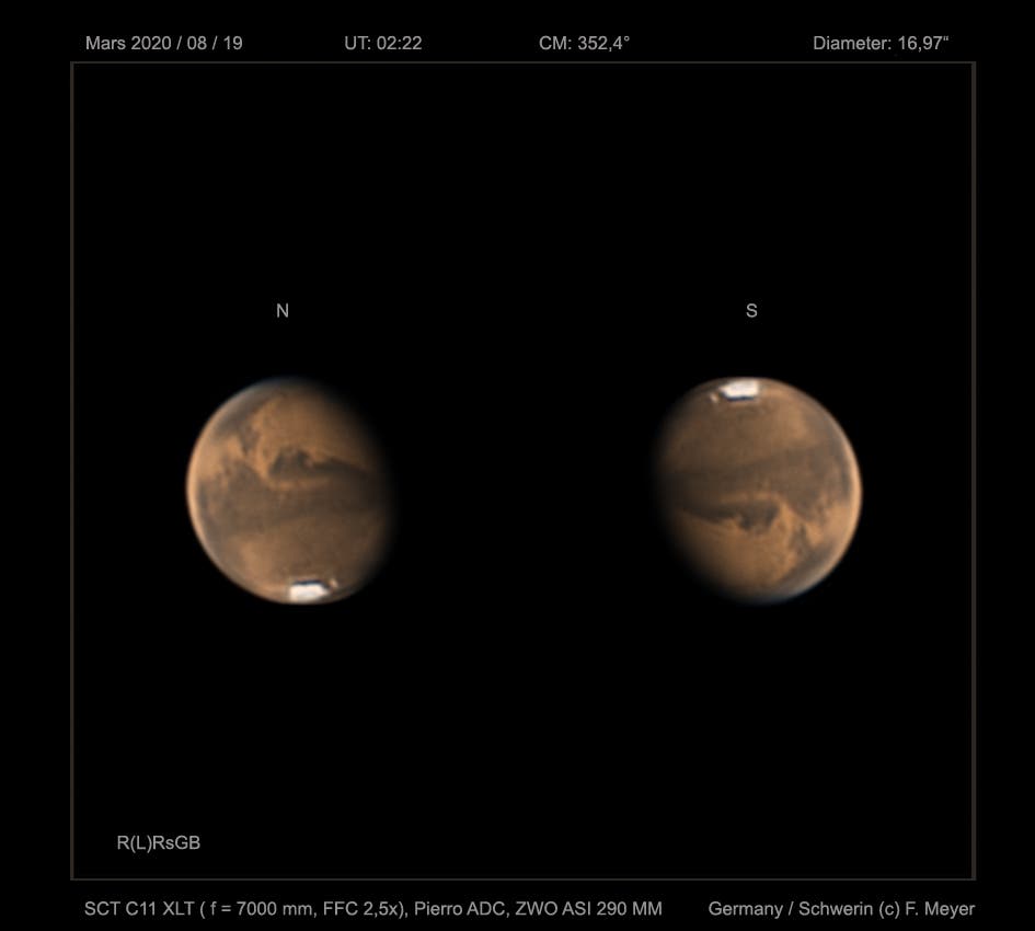 Mars am 19. August 2020