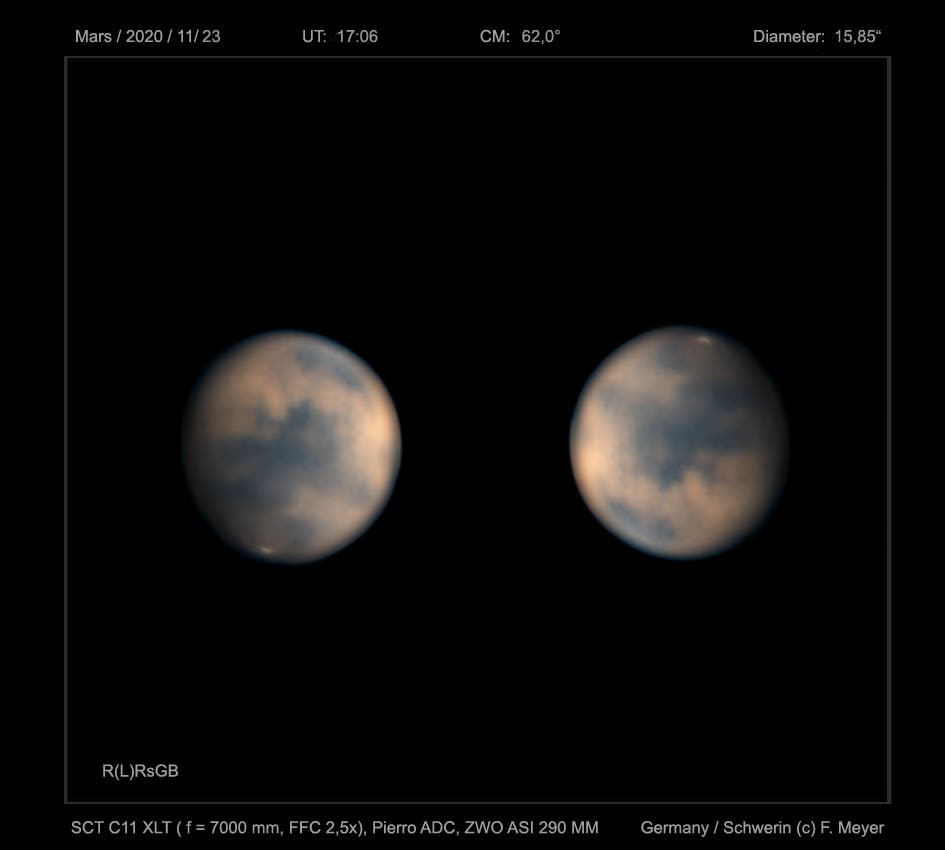 Staubiger Mars am 23. November 2020
