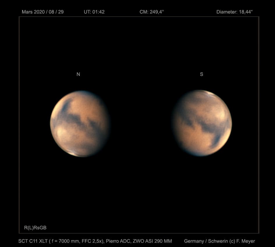 Mars am 29. August 2020