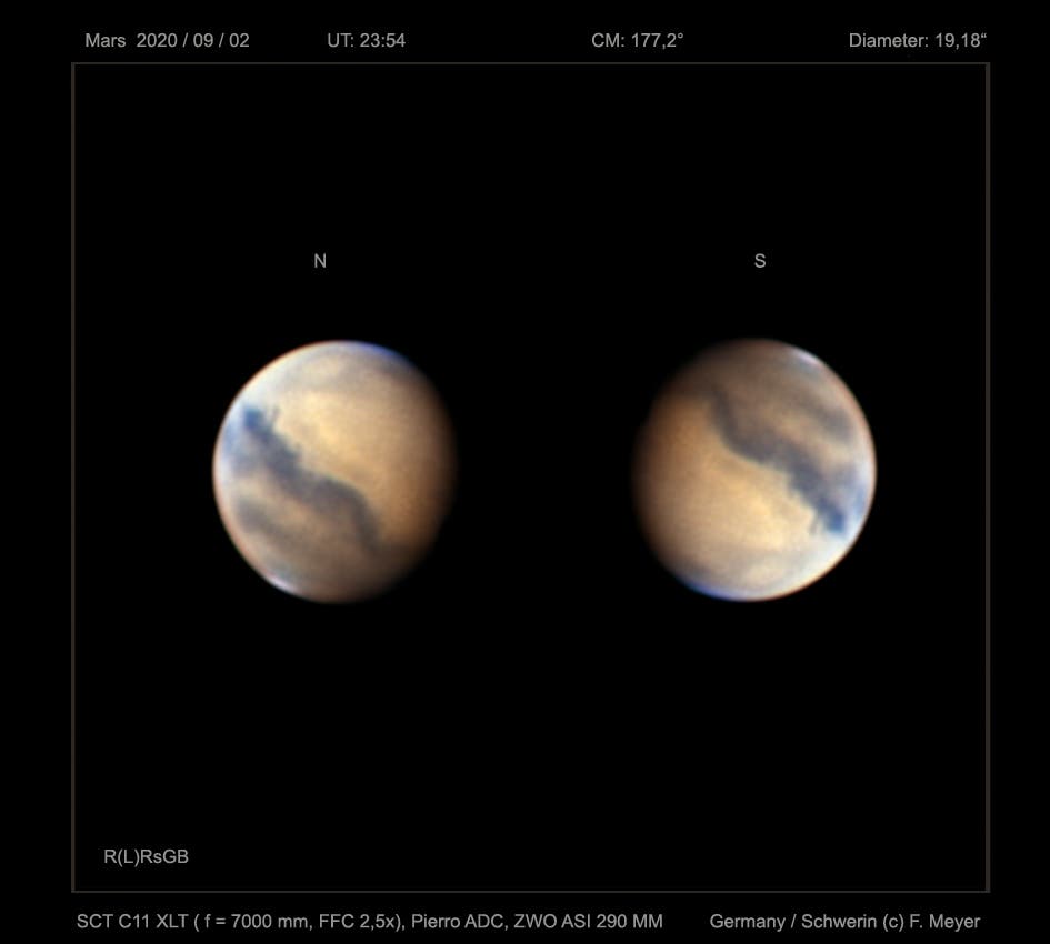 Mars am 3. September 2020