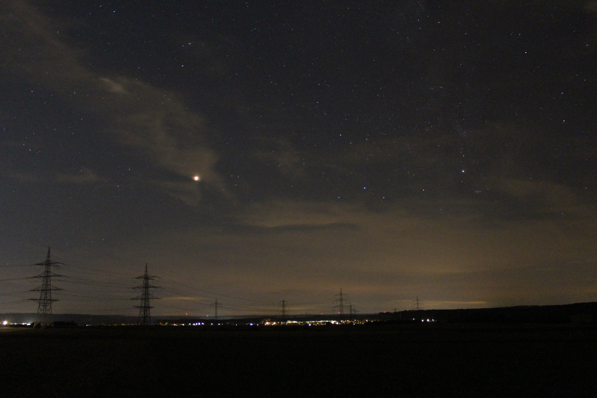 Mars und Saturn am Abendhimmel
