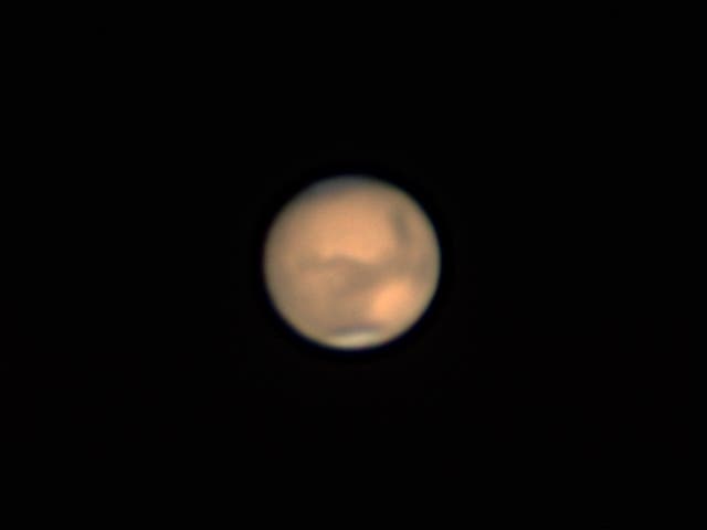 Mars in der Nacht vom 3. auf den 4. August 2018