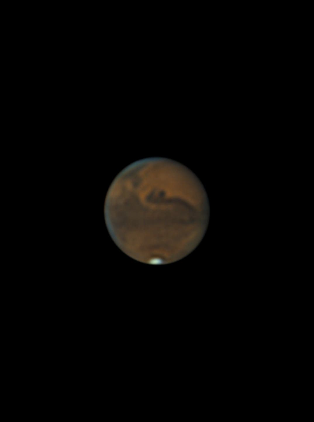 Mars am 21. September 2020 im 5-Zoll-Teleskop