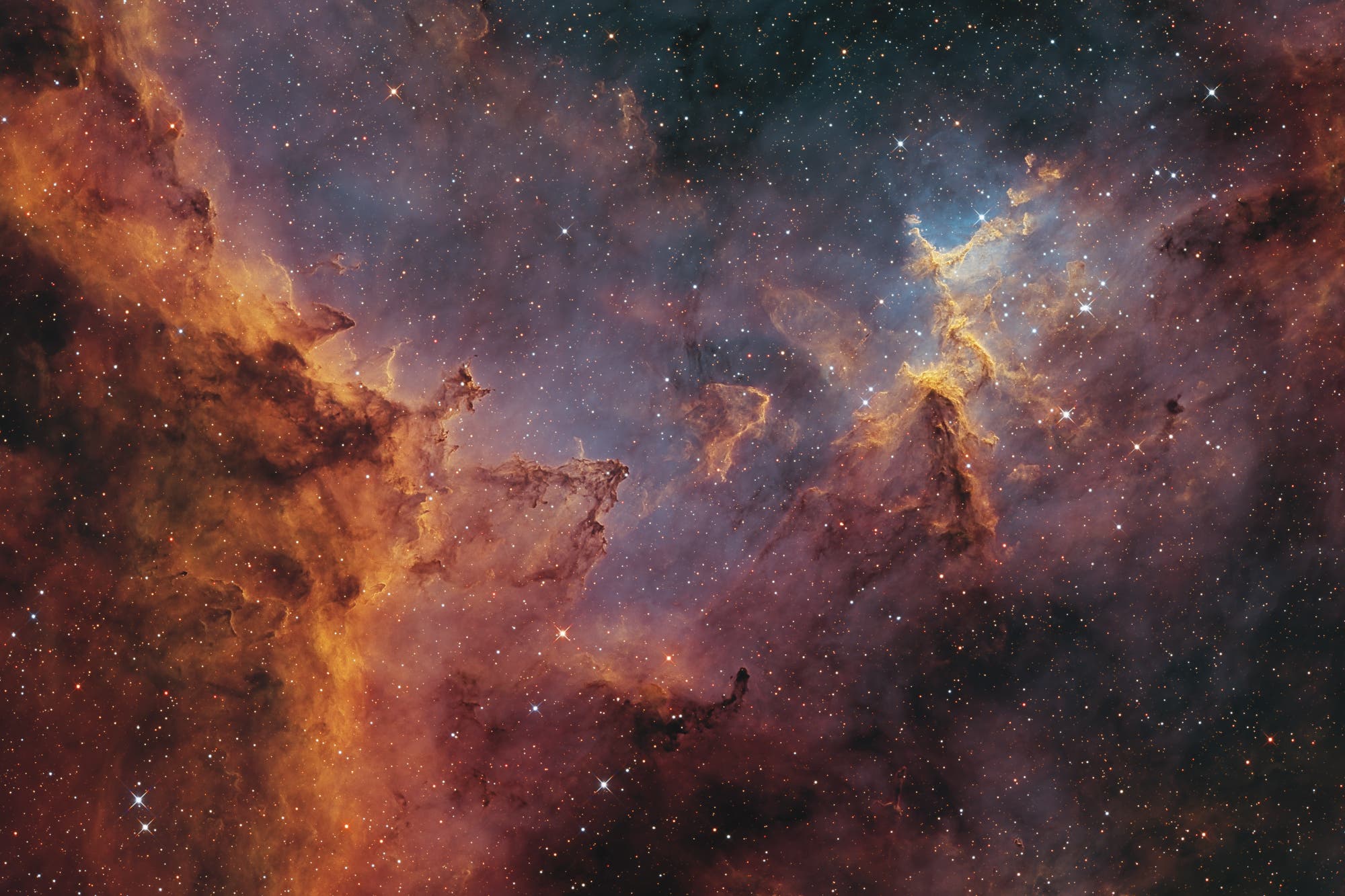 Das Zentrum von IC 1805 (Herznebel)