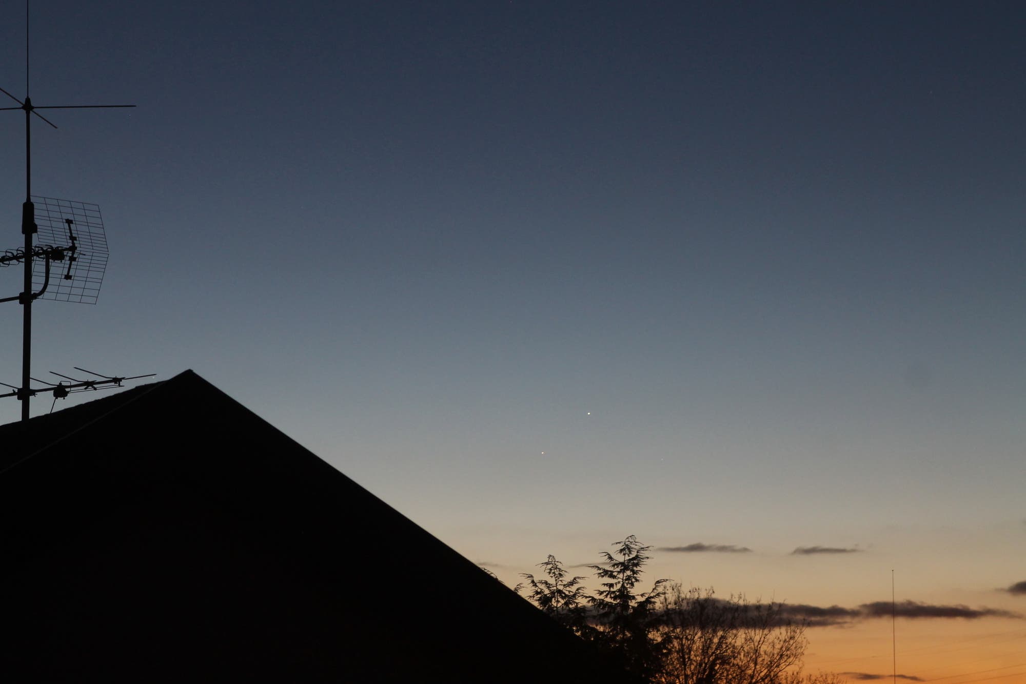 Merkur und Saturn am Morgenhimmel