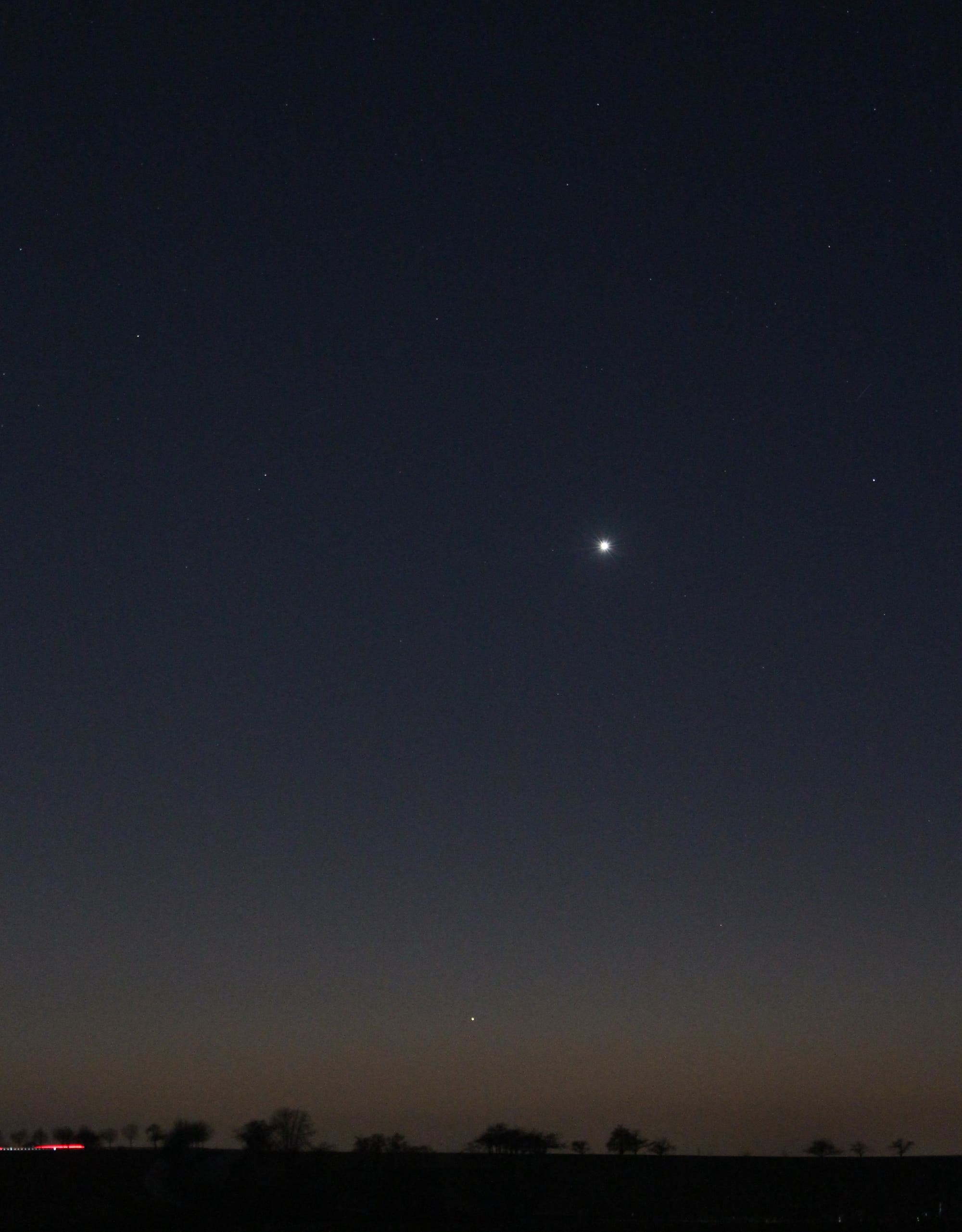 Merkur und Venus am Abendhimmel
