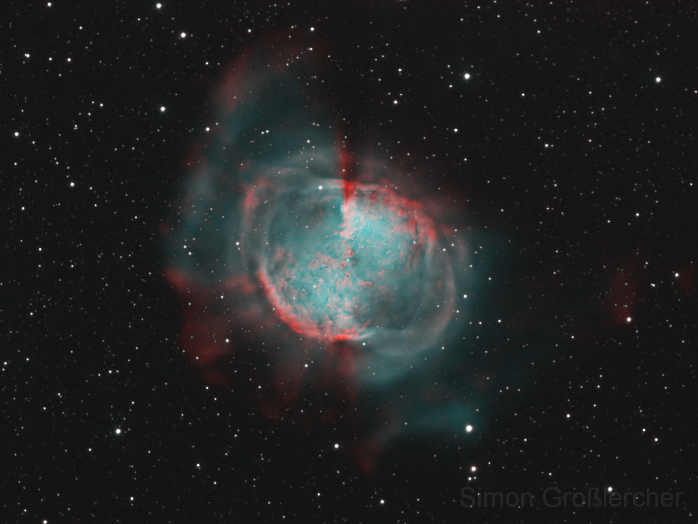 Messier 27 - Hantelnebel in H-Alpha und OIII