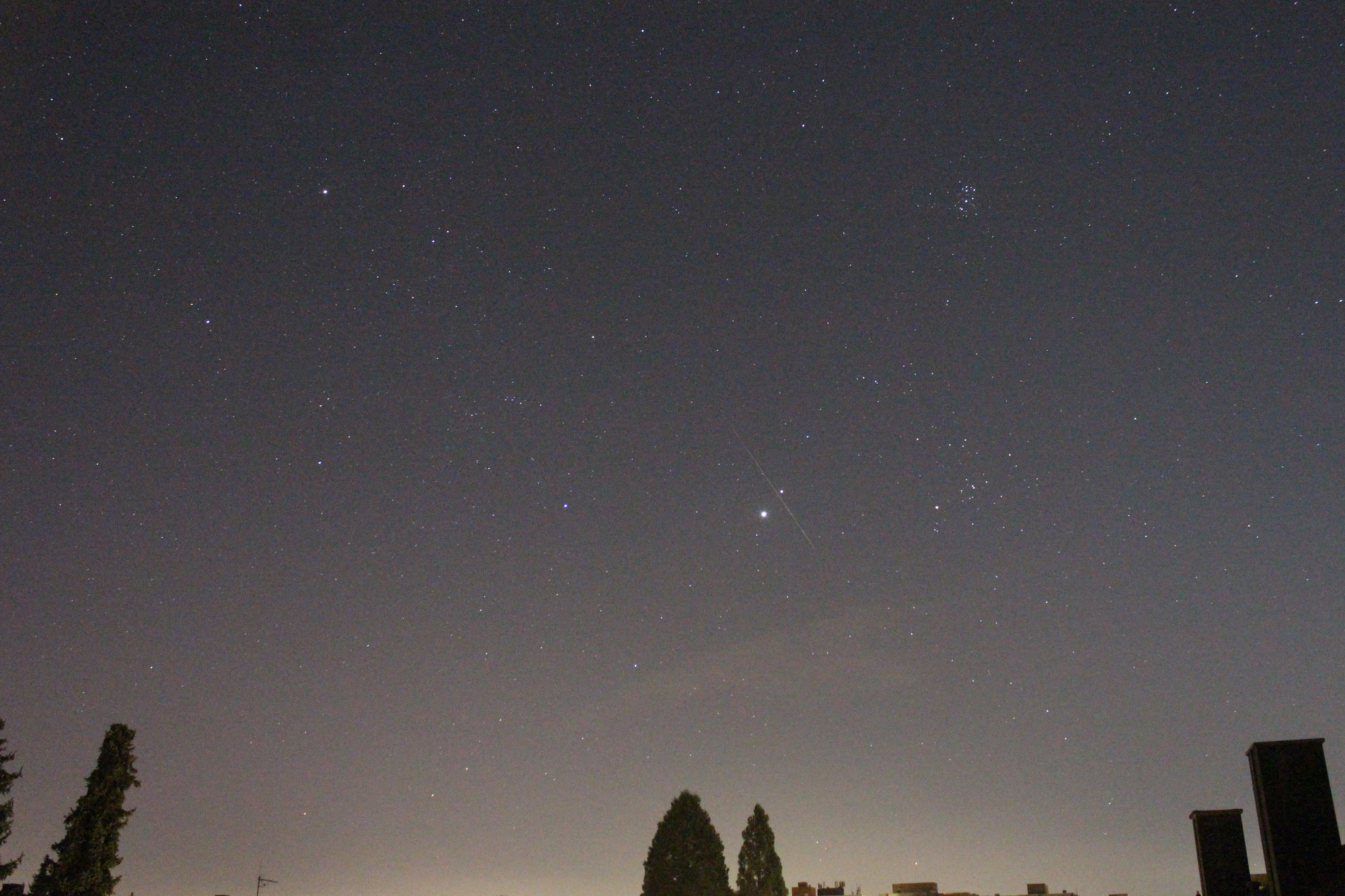 Meteorspur zwischen Mars und Jupiter