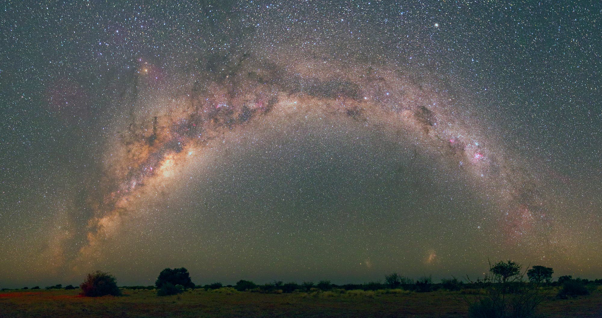 Milchstraßen-Bogen über der Kalahariwüste