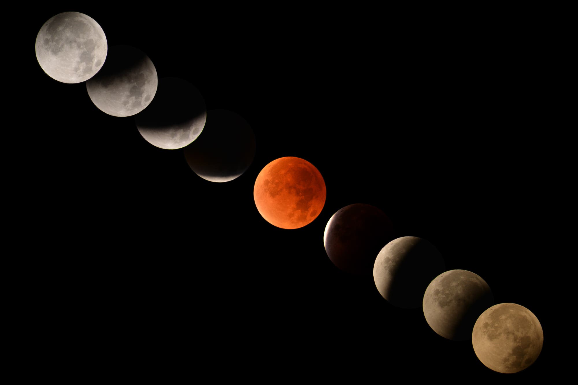 Fotomontage der Mondfinsternis vom 28.9.2015