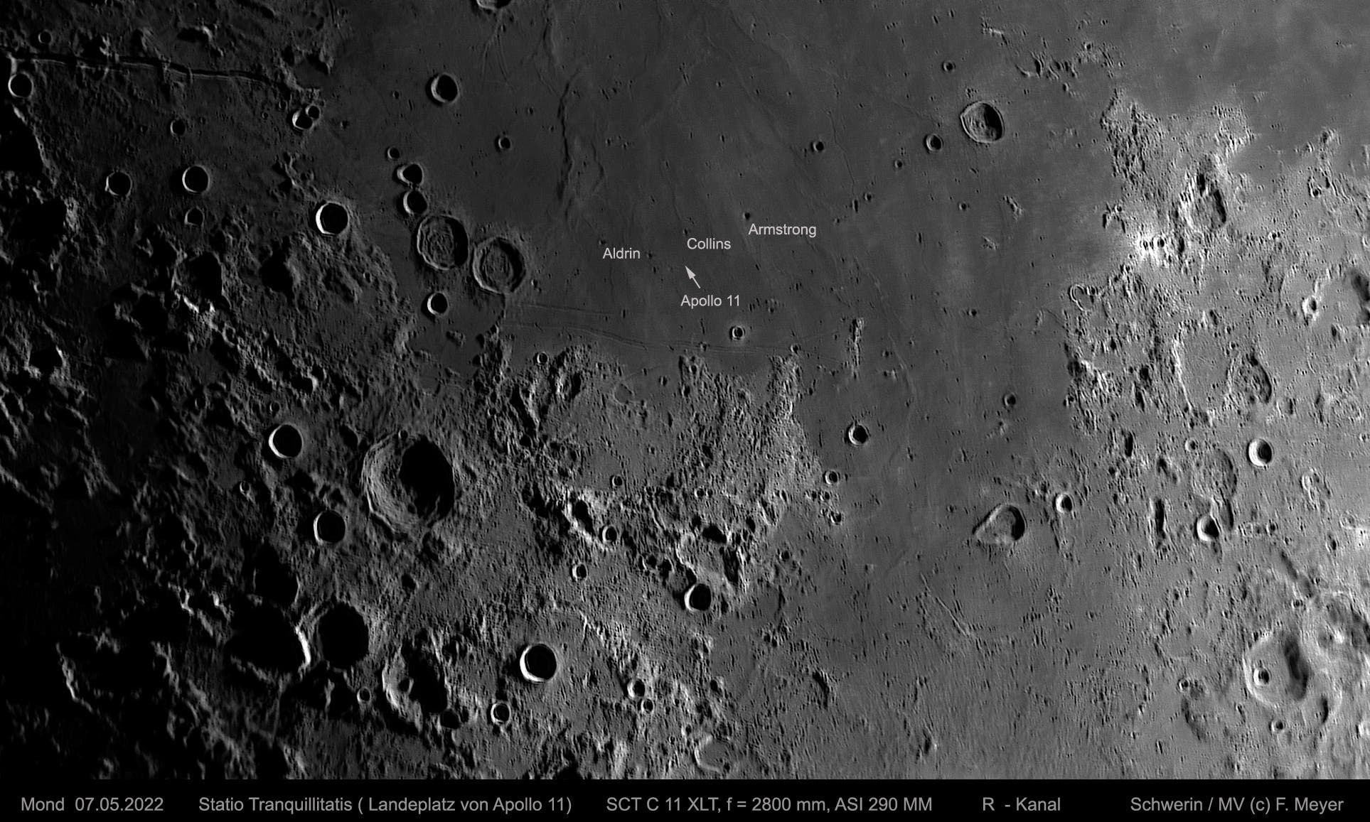 Mond, Statio Tranquillitatis am 7. Mai 2022 (1)