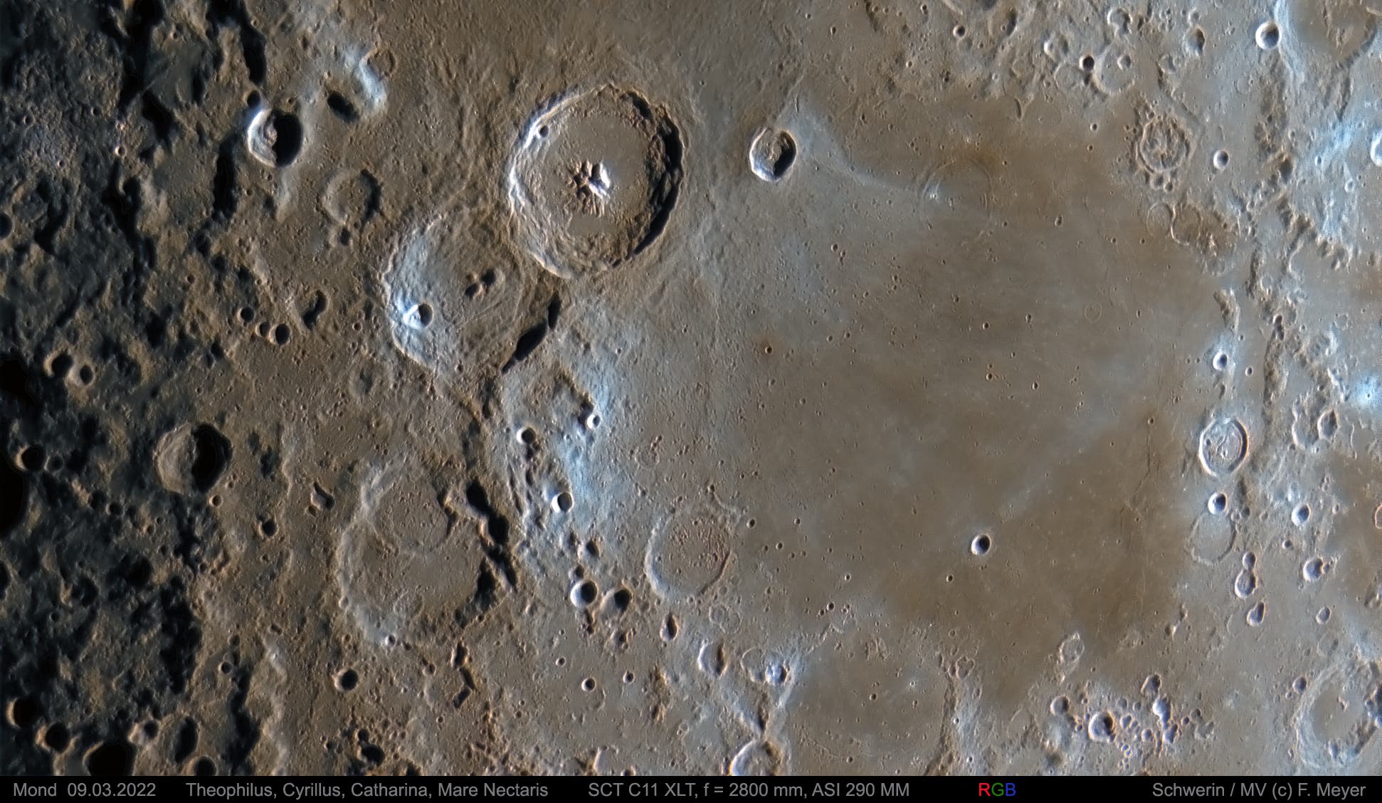 Mond, Theophilus, Cyrillus, Catharina am 9. März 2022