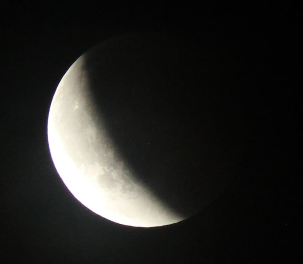 Mond während der partiellen Phase