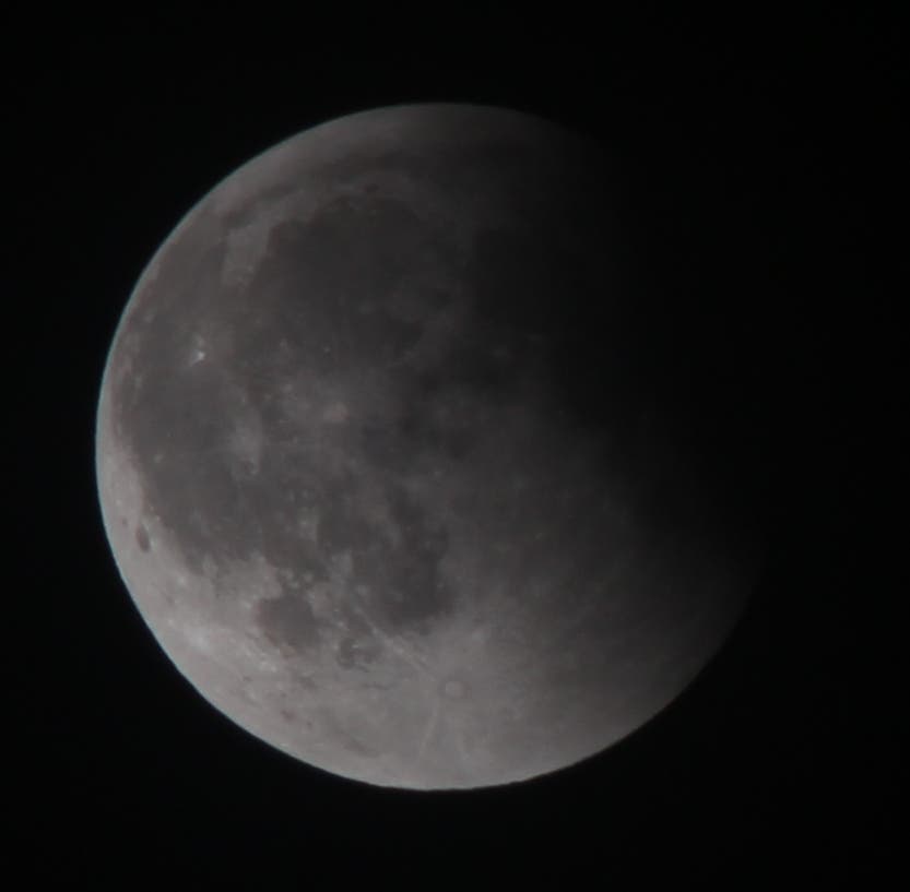 Mond zum Ende der partiellen Phase