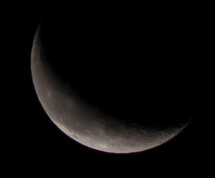 Abnehmende Mondsichel