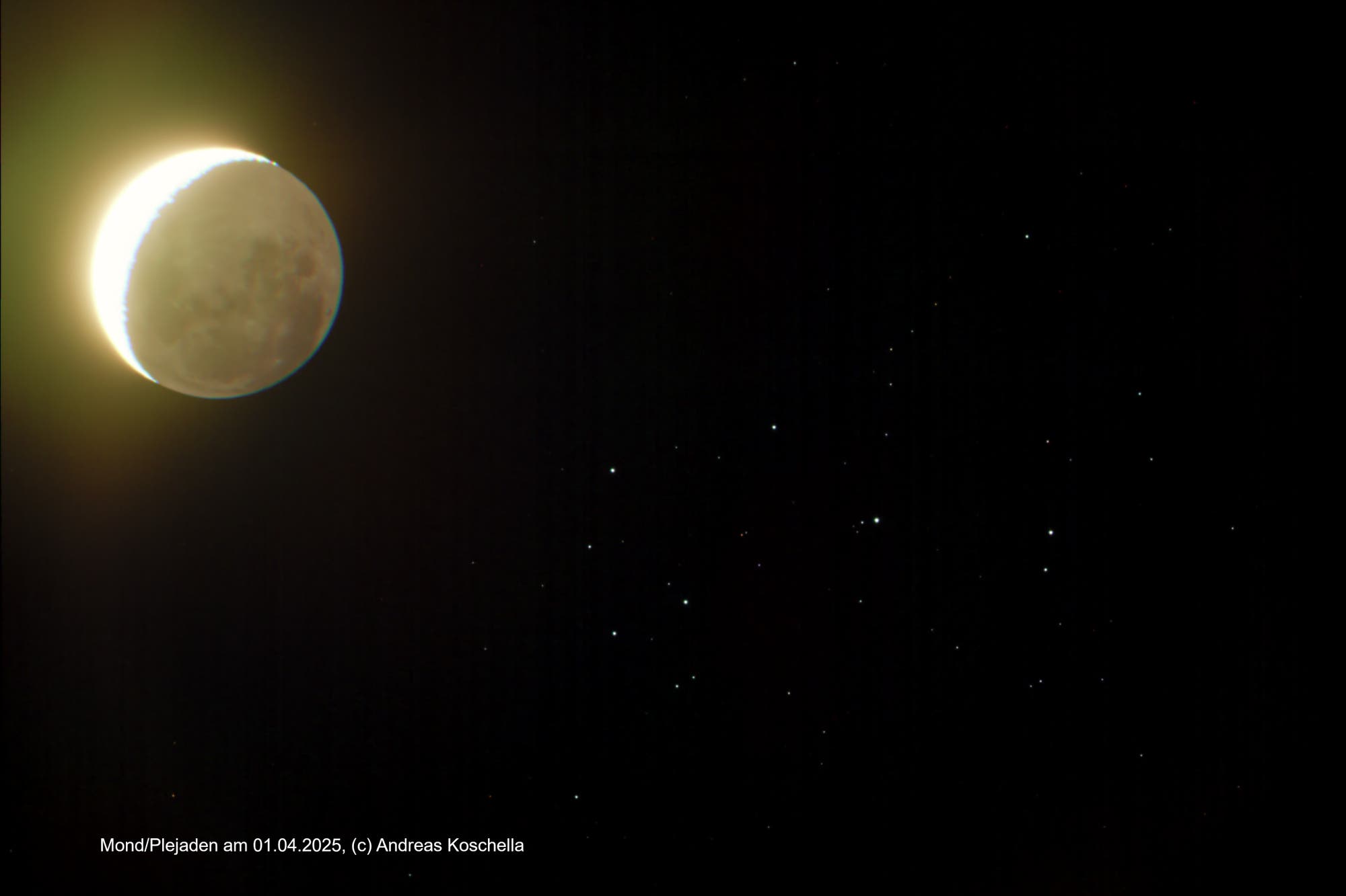 Mond bei den Plejaden